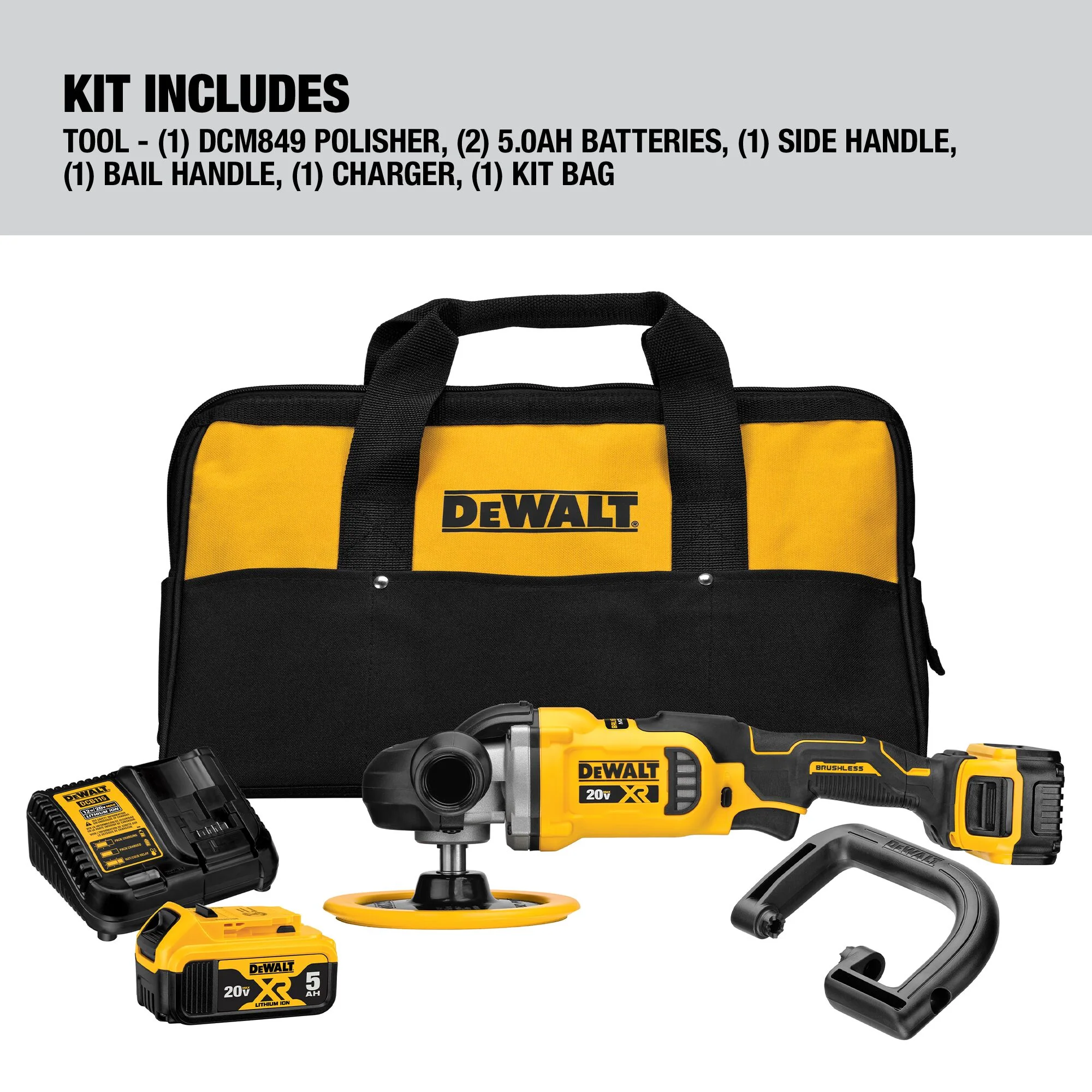DeWalt 20V MAX XR® 7" Cordless Variable-Speed Rotary Polisher Kit - Image 20