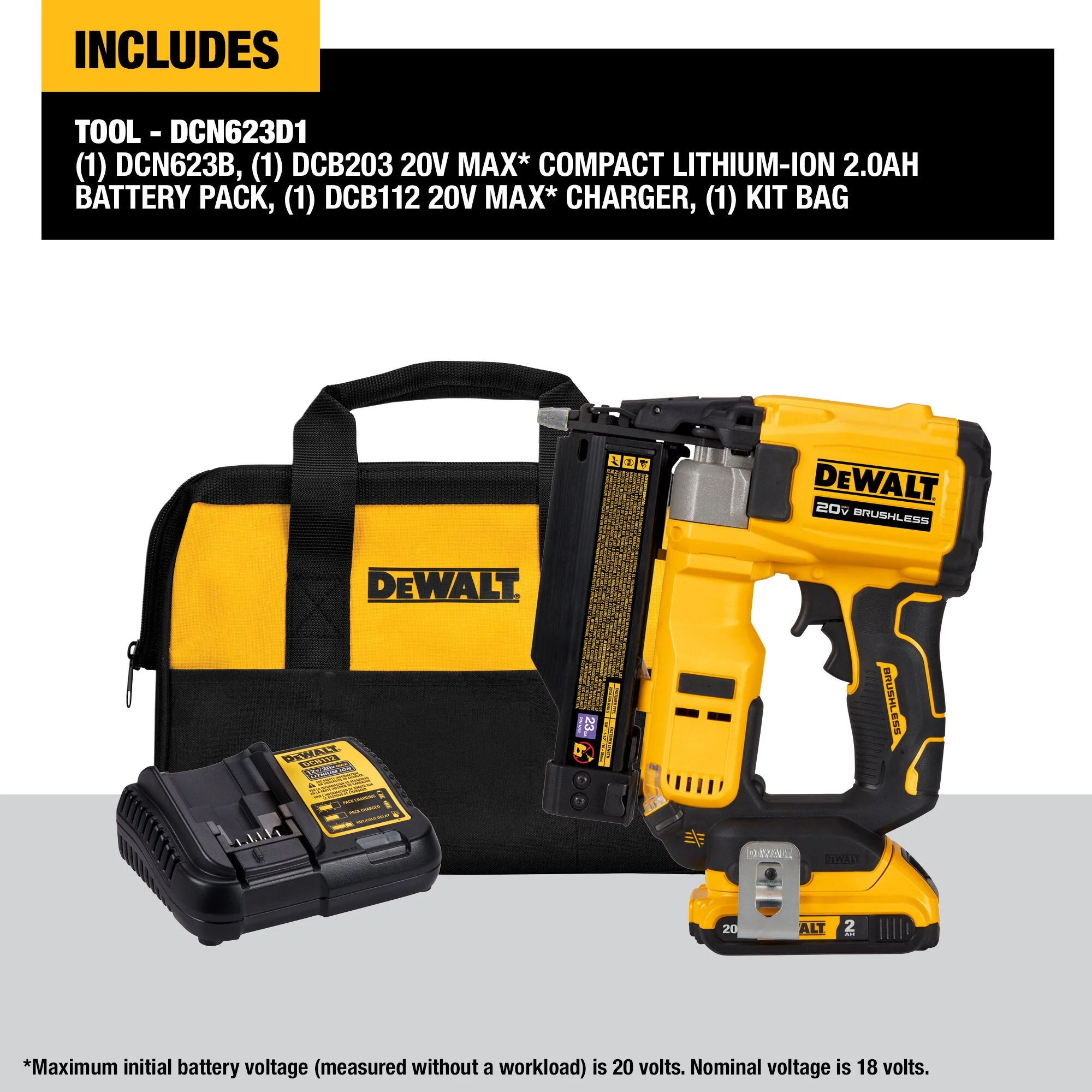 DeWalt 20V MAX Brushless Cordless 23 Gauge Pin Nailer Kit - Image 15