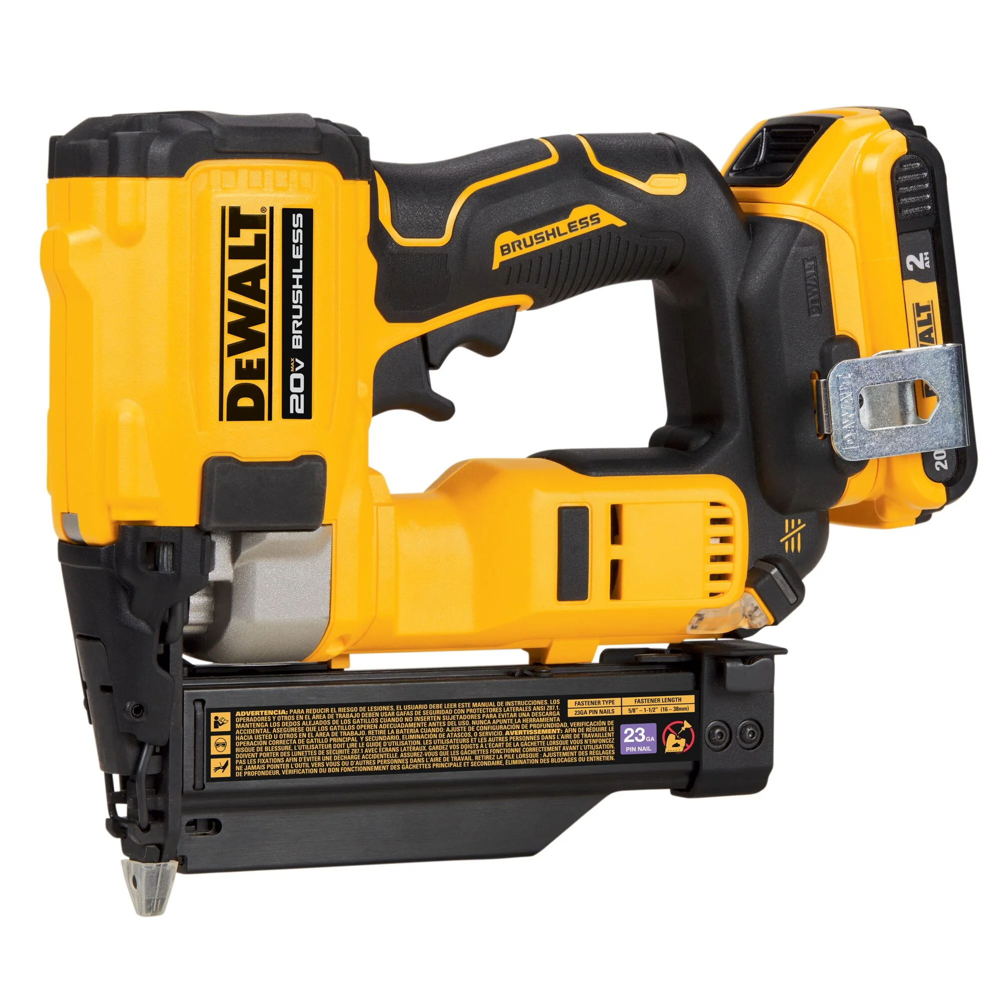 DeWalt 20V MAX Brushless Cordless 23 Gauge Pin Nailer Kit - Image 2