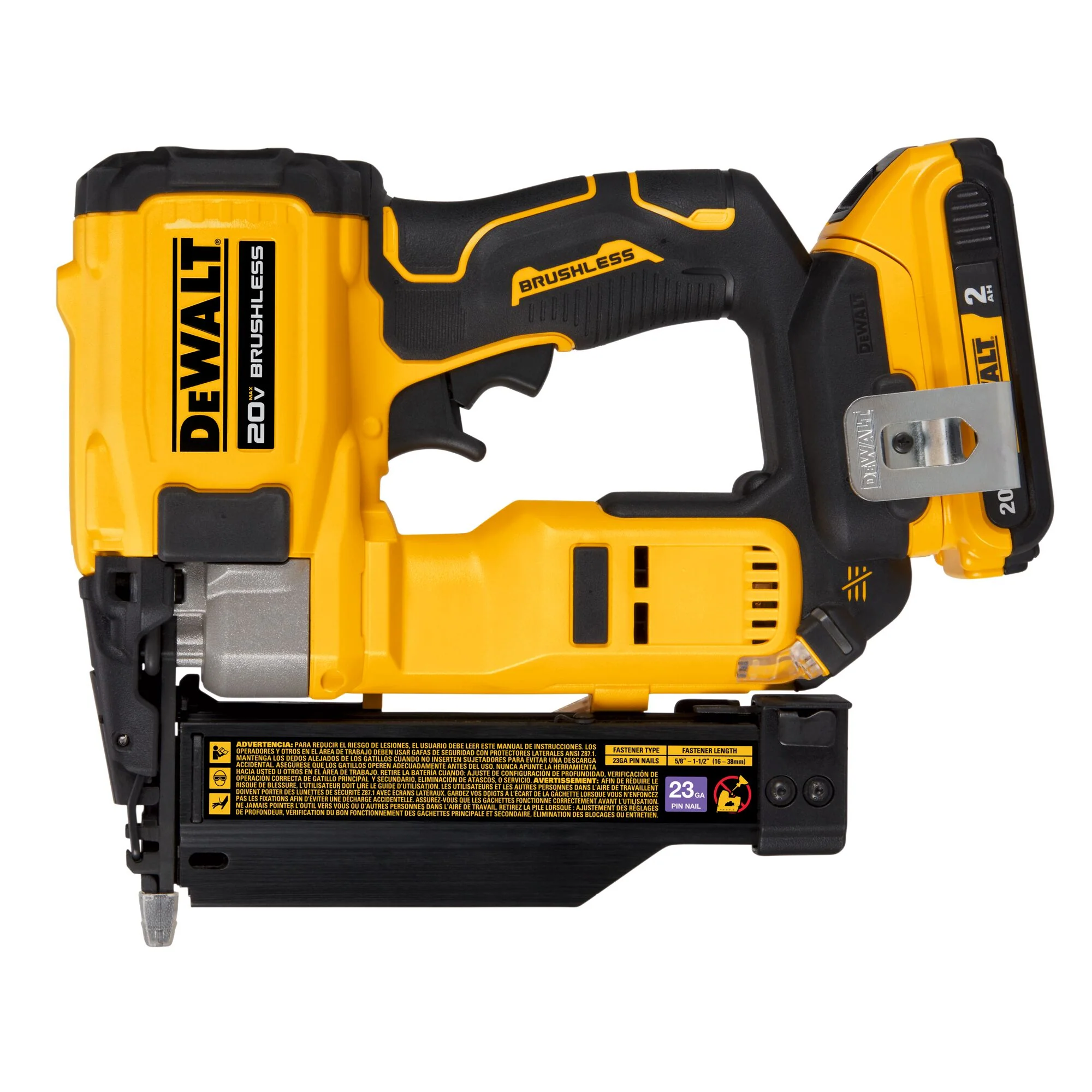 DeWalt 20V MAX Brushless Cordless 23 Gauge Pin Nailer Kit - Image 3