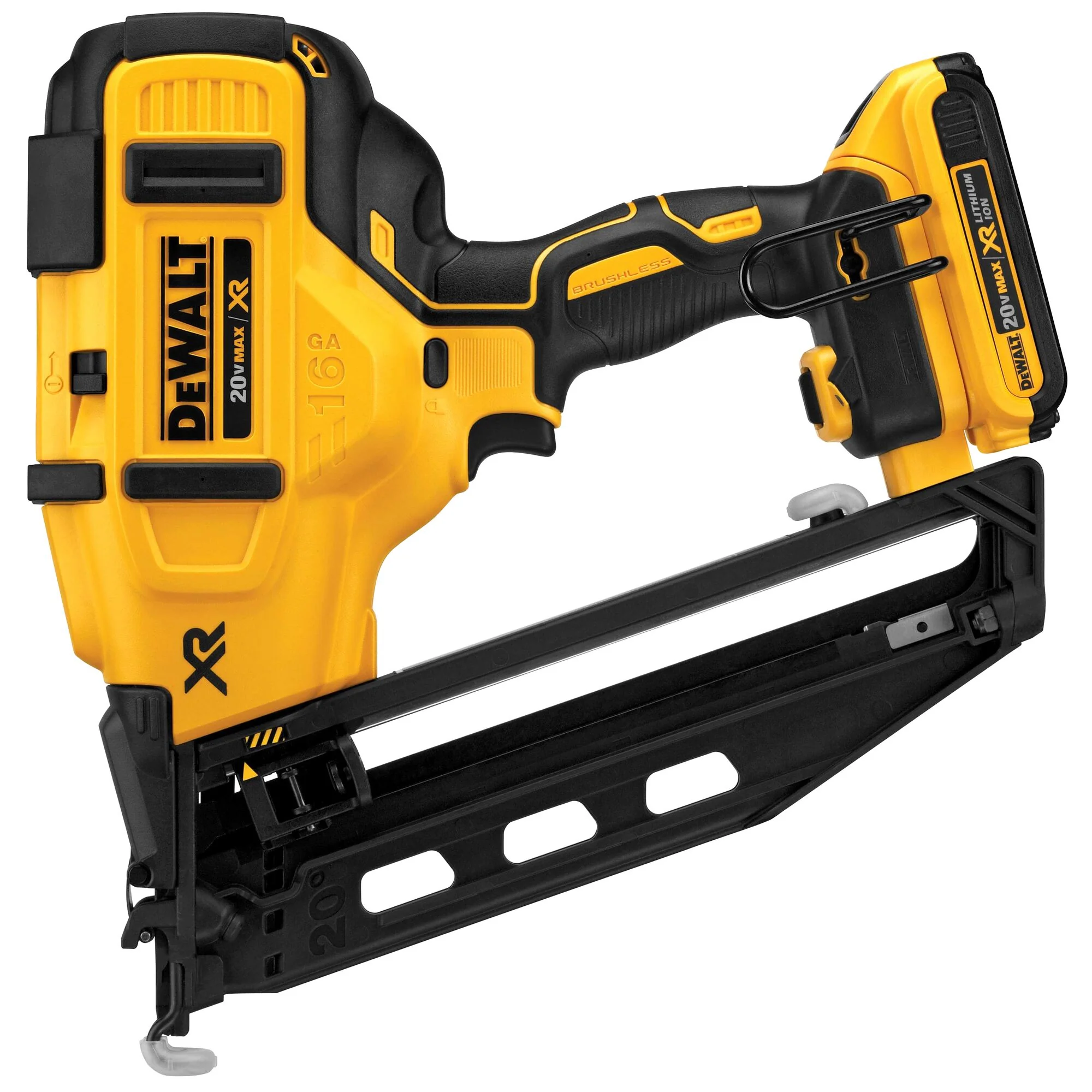 DeWalt 20V MAX XR 16 Gauge Angled Finish Nailer - Kit - Image 2