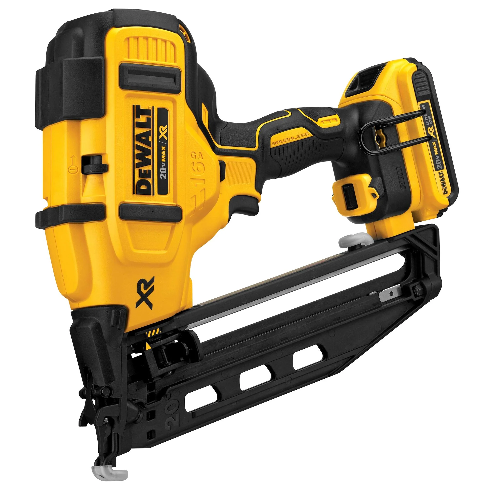 DeWalt 20V MAX XR 16 Gauge Angled Finish Nailer - Kit - Image 3