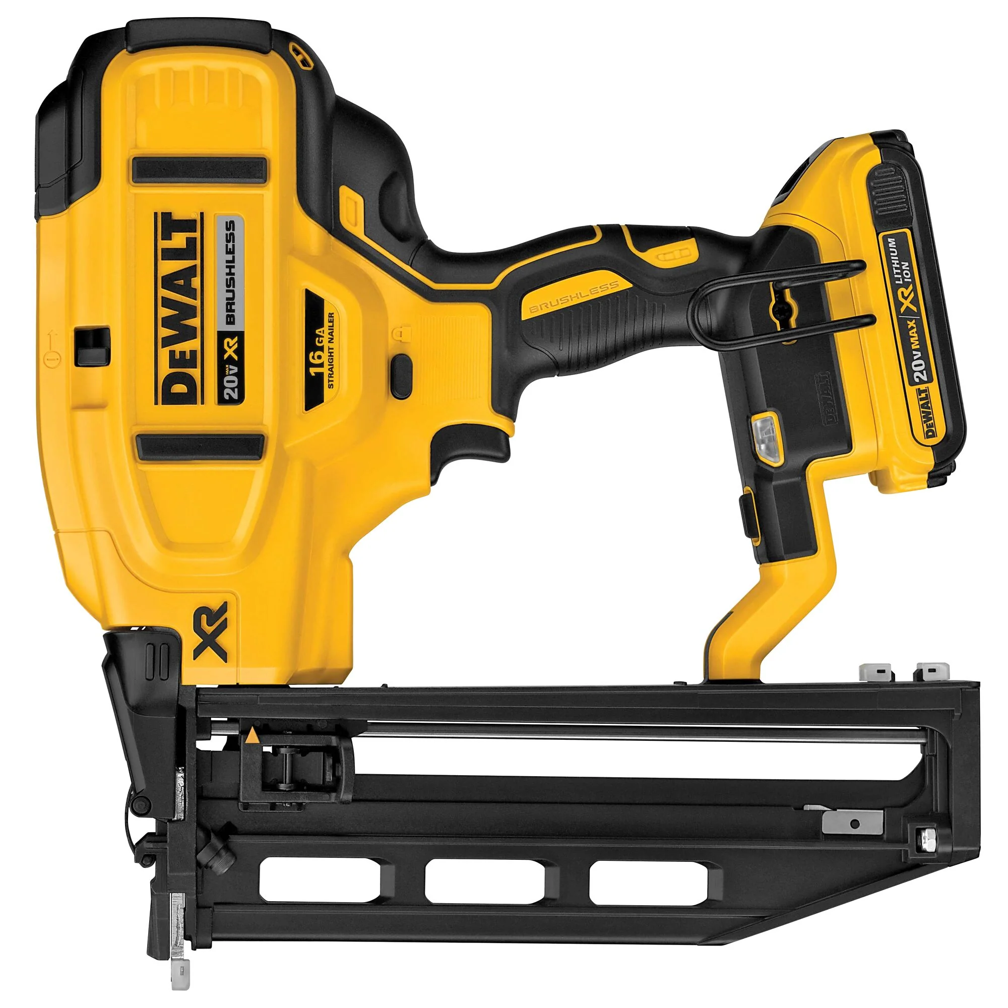 DeWalt 20V MAX XR 16 Gauge Cordless Straight Finish Nailer Kit - Image 2