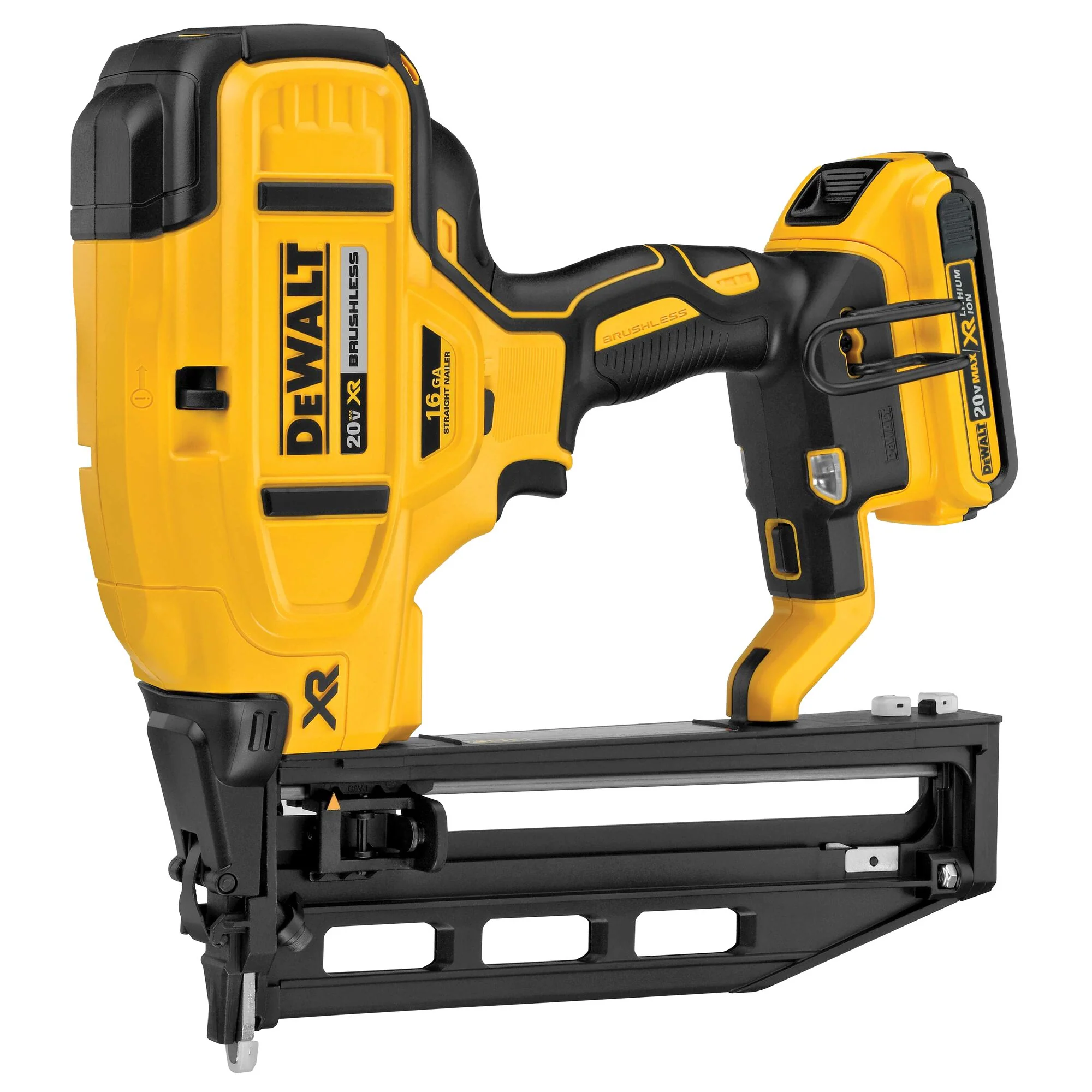 DeWalt 20V MAX XR 16 Gauge Cordless Straight Finish Nailer Kit - Image 3