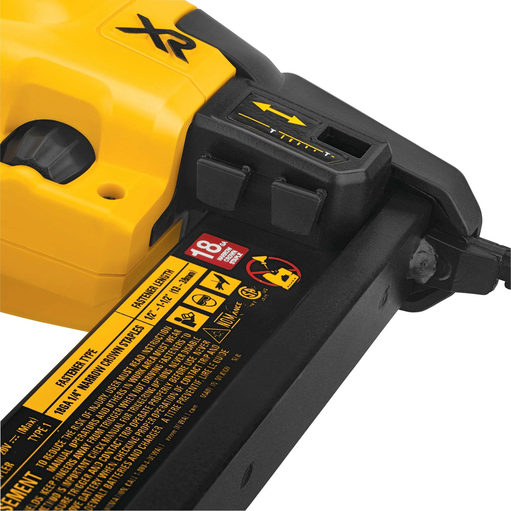 DeWalt 20V MAX XR® 18 Gauge Cordless Narrow Crown Stapler - Tool Only - Image 7