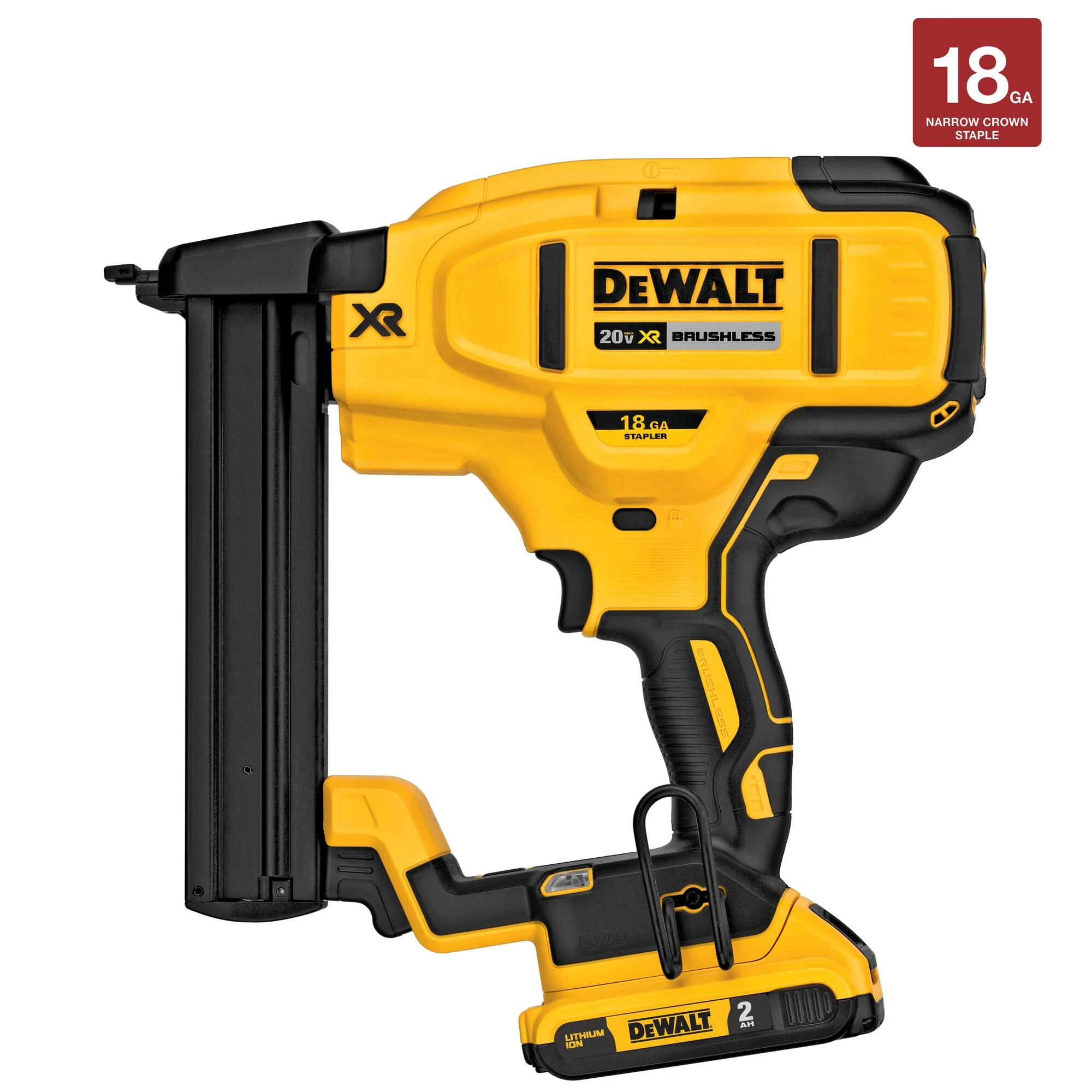 DeWalt 20V MAX XR 18 Gauge Cordless Narrow Crown Stapler Kit - Image 20