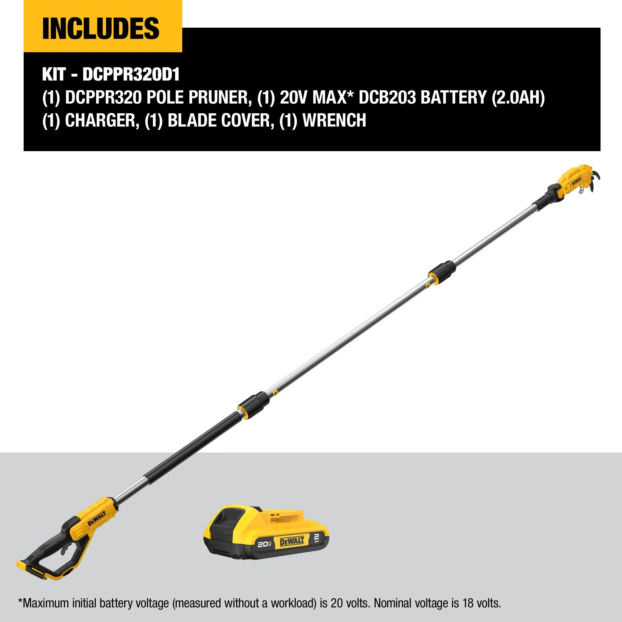 DeWalt 20V MAX 1-1/2" Corless Pole Pruner Kit - Image 4