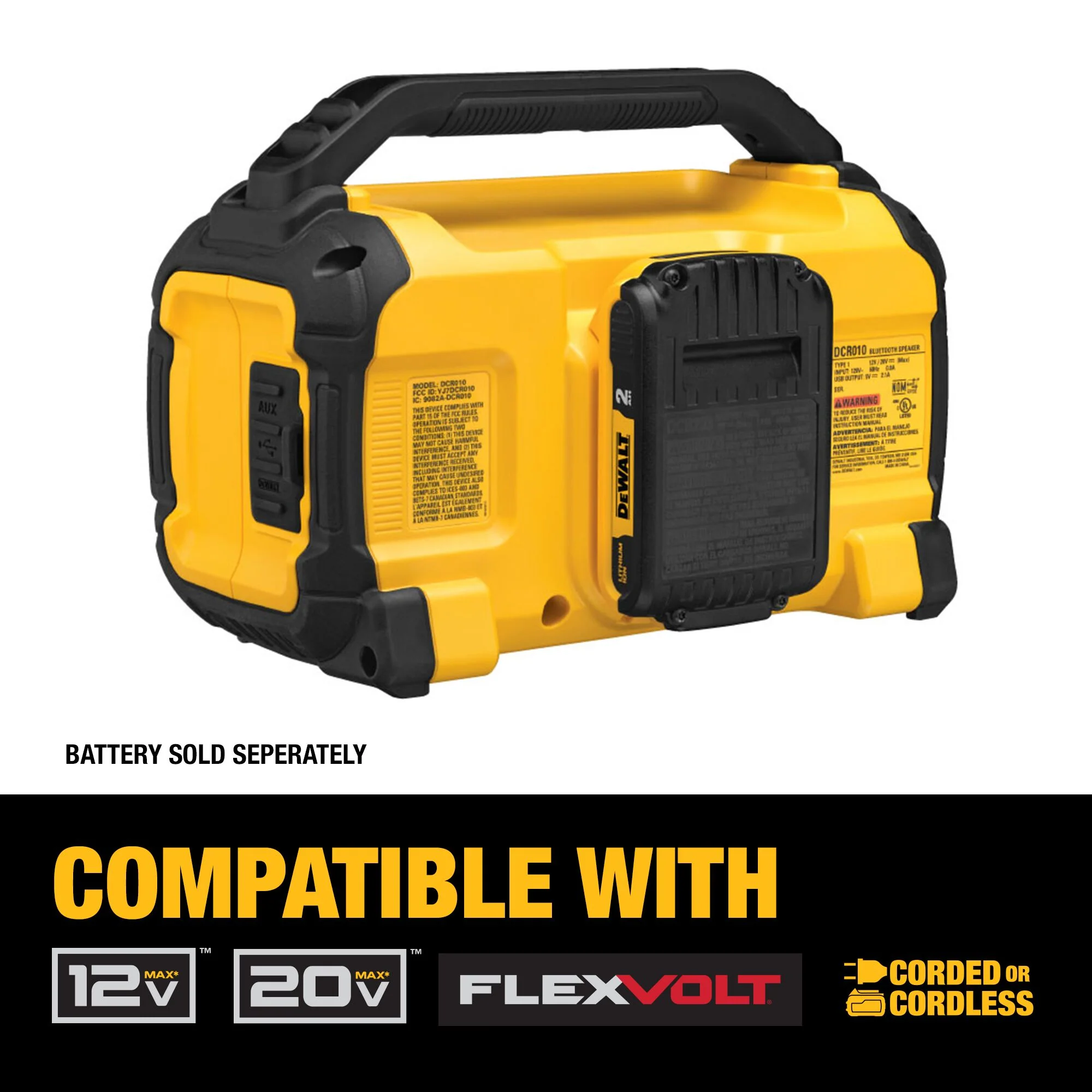 DeWalt 12V/20V MAX Jobsite Bluetooth Speaker - Image 15
