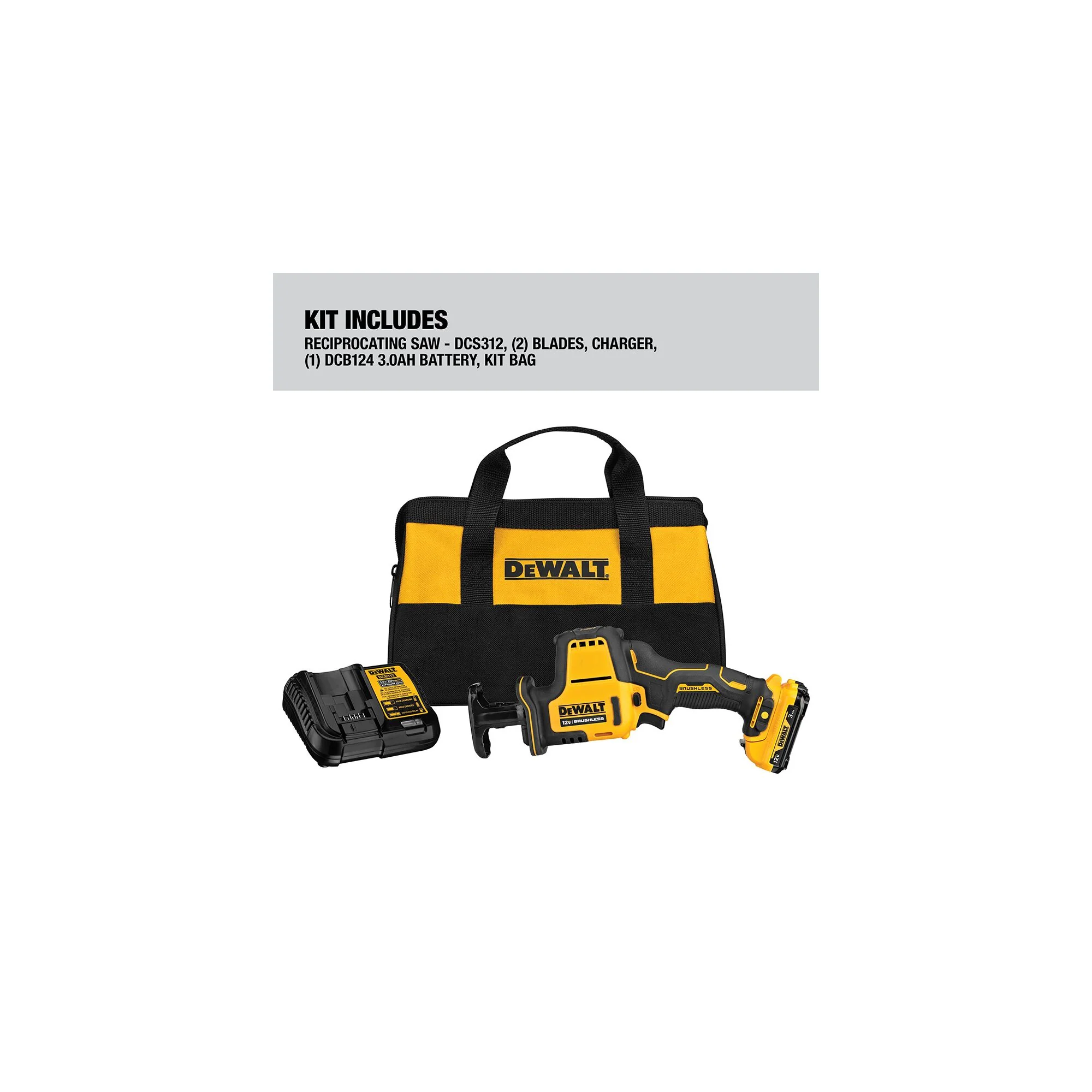 DeWalt 12V XTREMEâ„¢ MAX Brushless One-Handed Cordless Reciprocating Saw Kit - Image 7