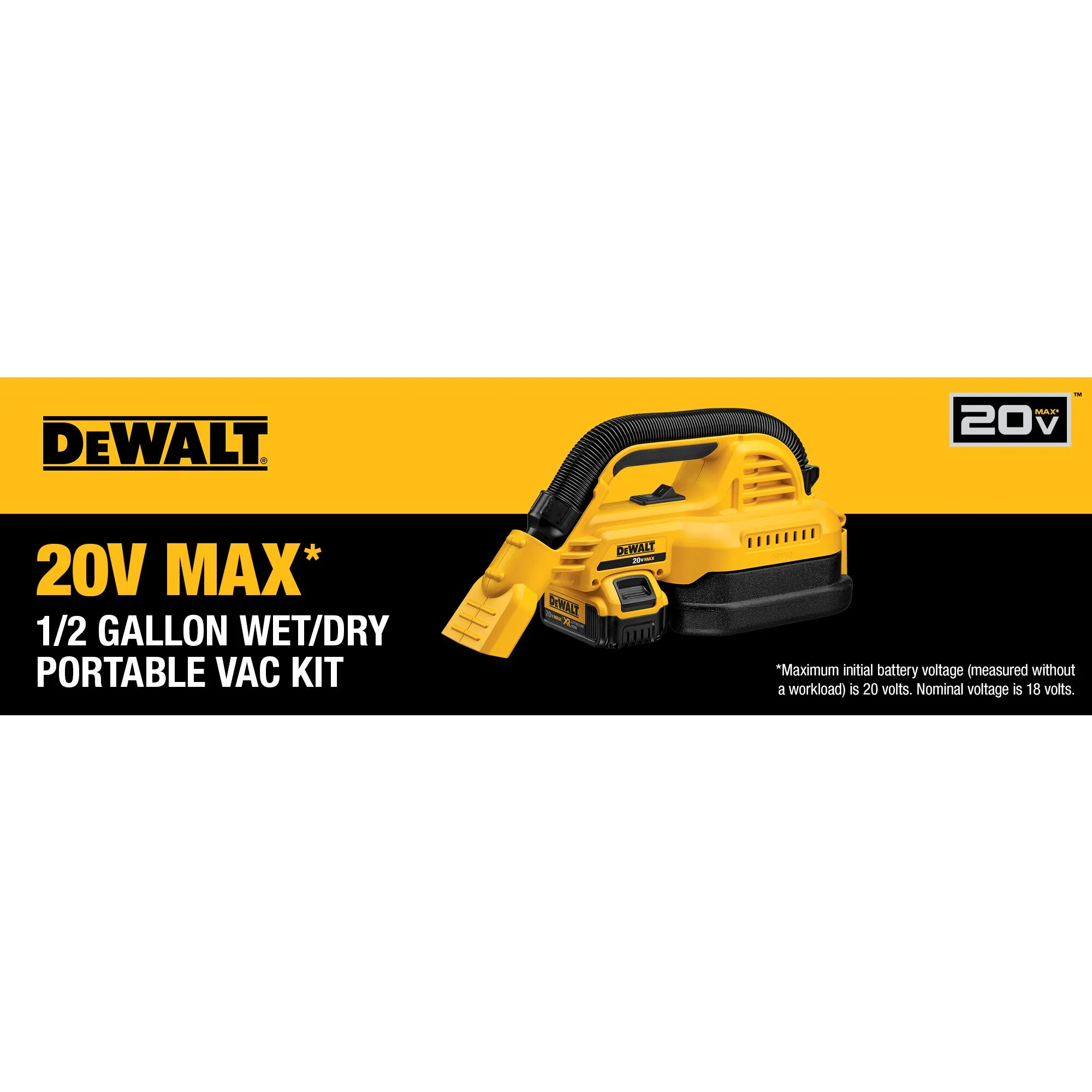 DeWalt 20V MAX 1/2 Gallon Wet/Dry Portable Vacuum Kit - Image 11