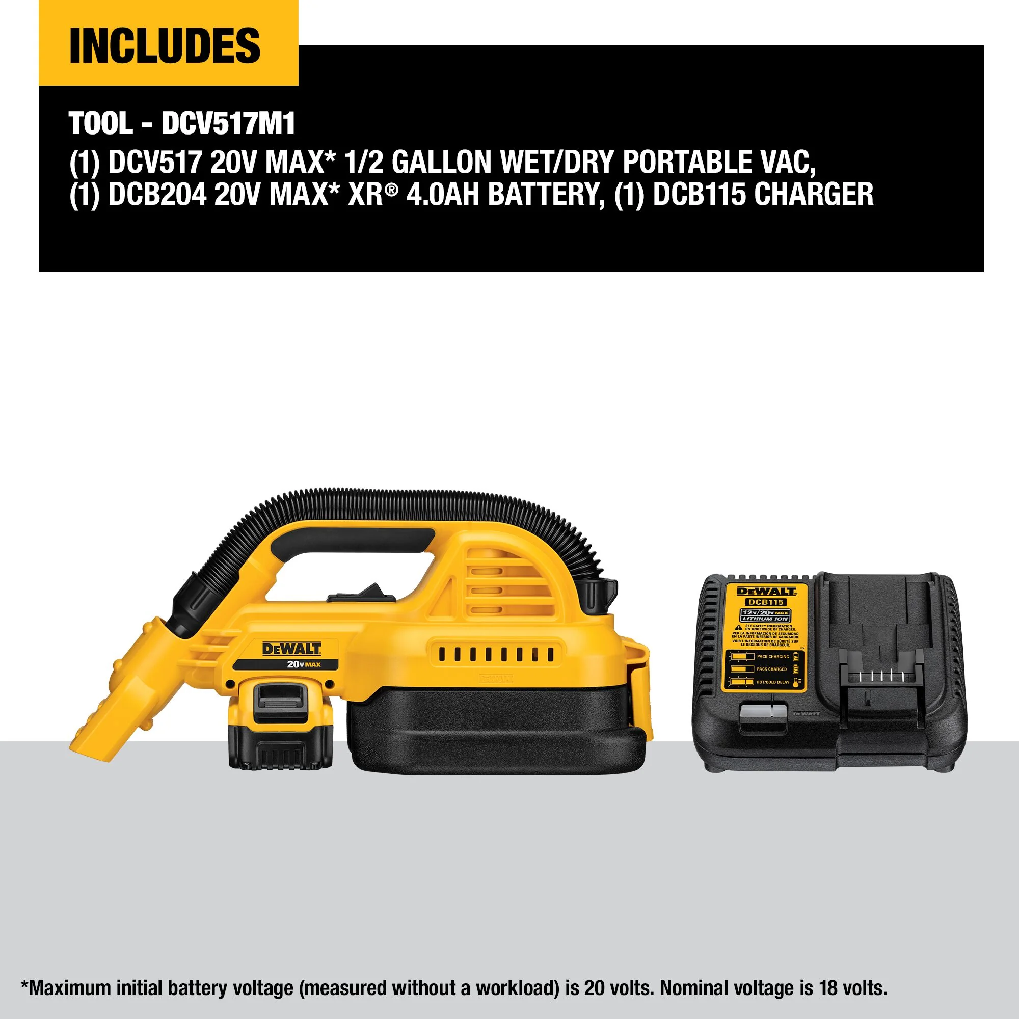 DeWalt 20V MAX 1/2 Gallon Wet/Dry Portable Vacuum Kit - Image 5