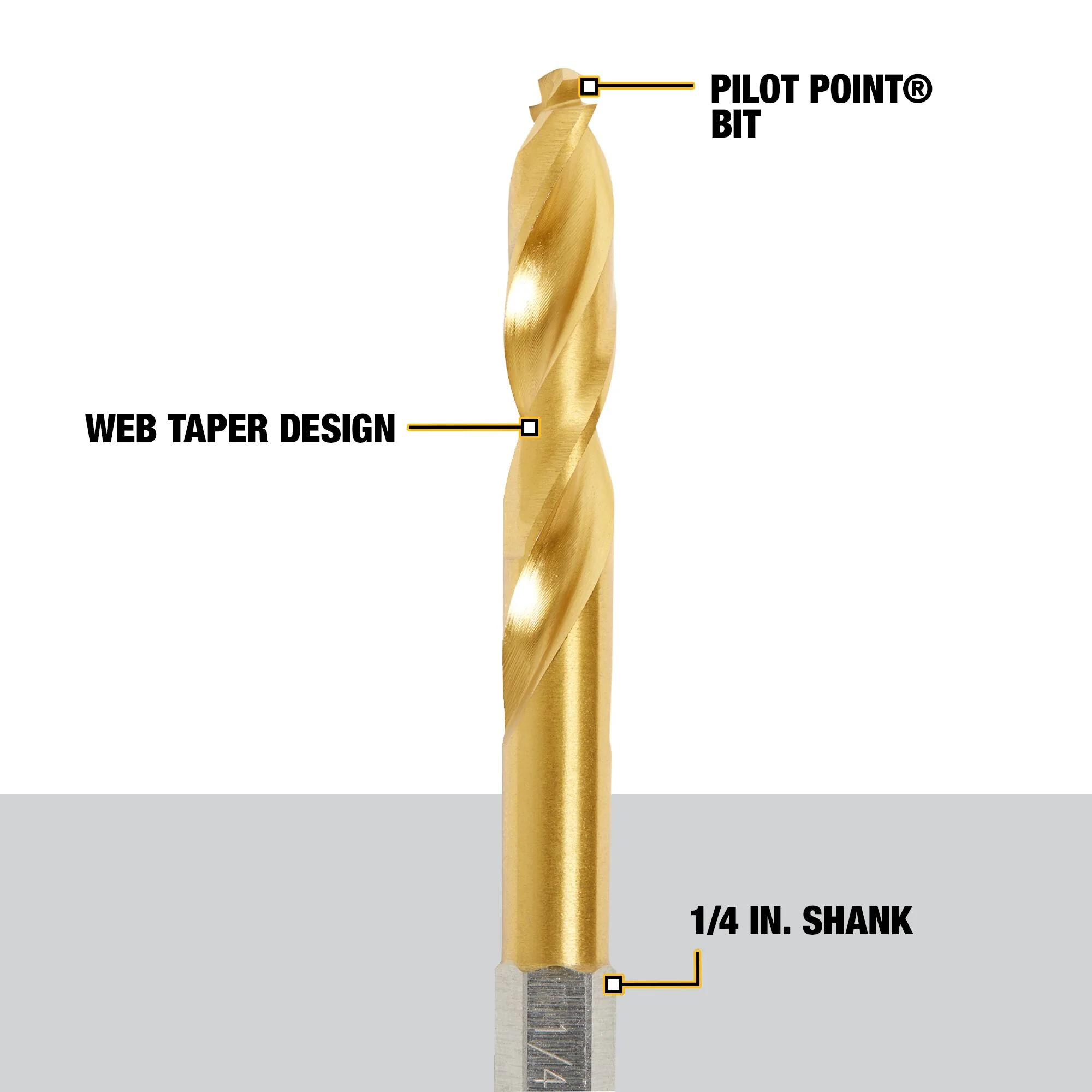DeWalt 5 pc. IMPACT READY® Titanium Nitride Coating Drill Bit Set - Image 6