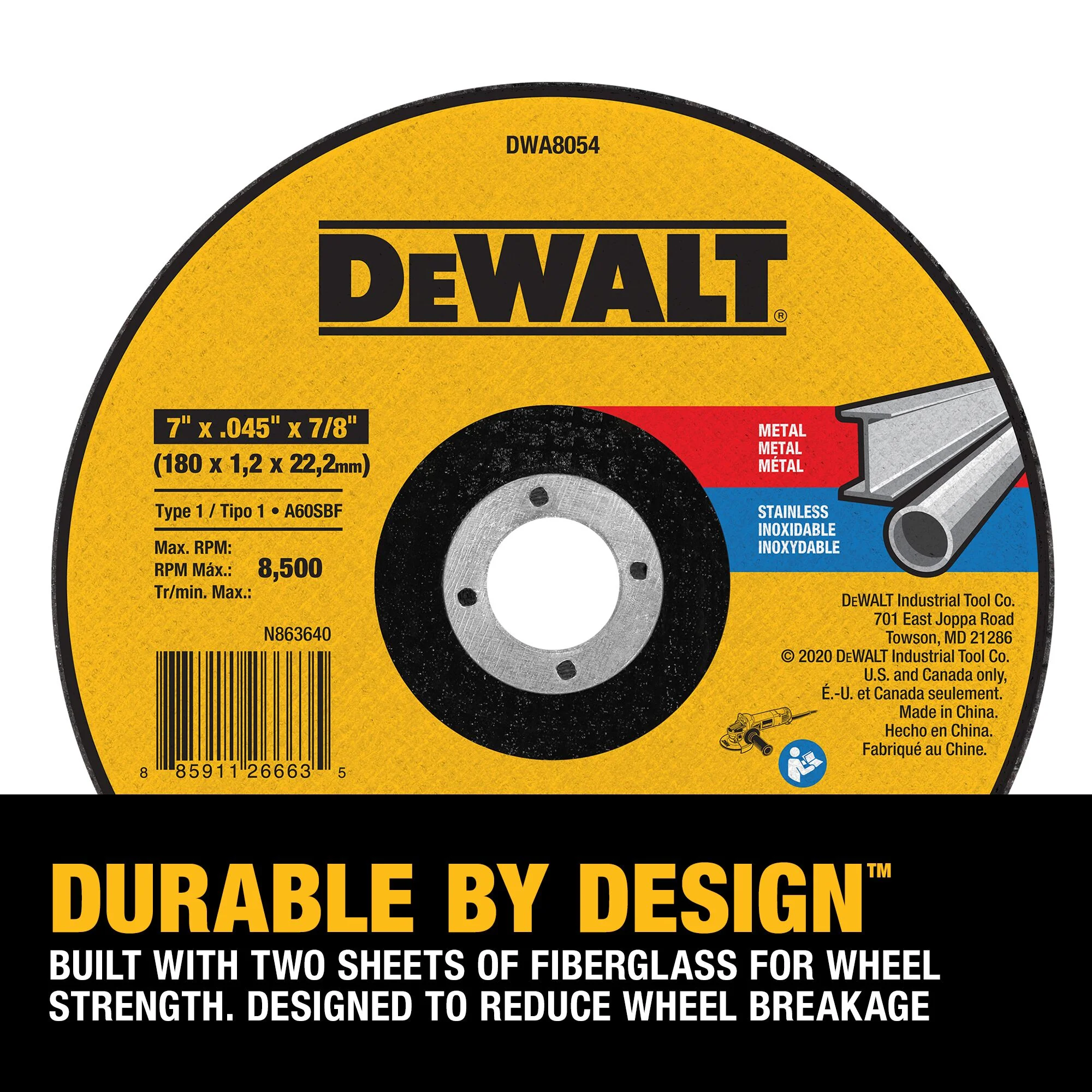 DeWalt 0.45" Aluminium Oxide Masonry Blade 7/8" Arbor - Image 13