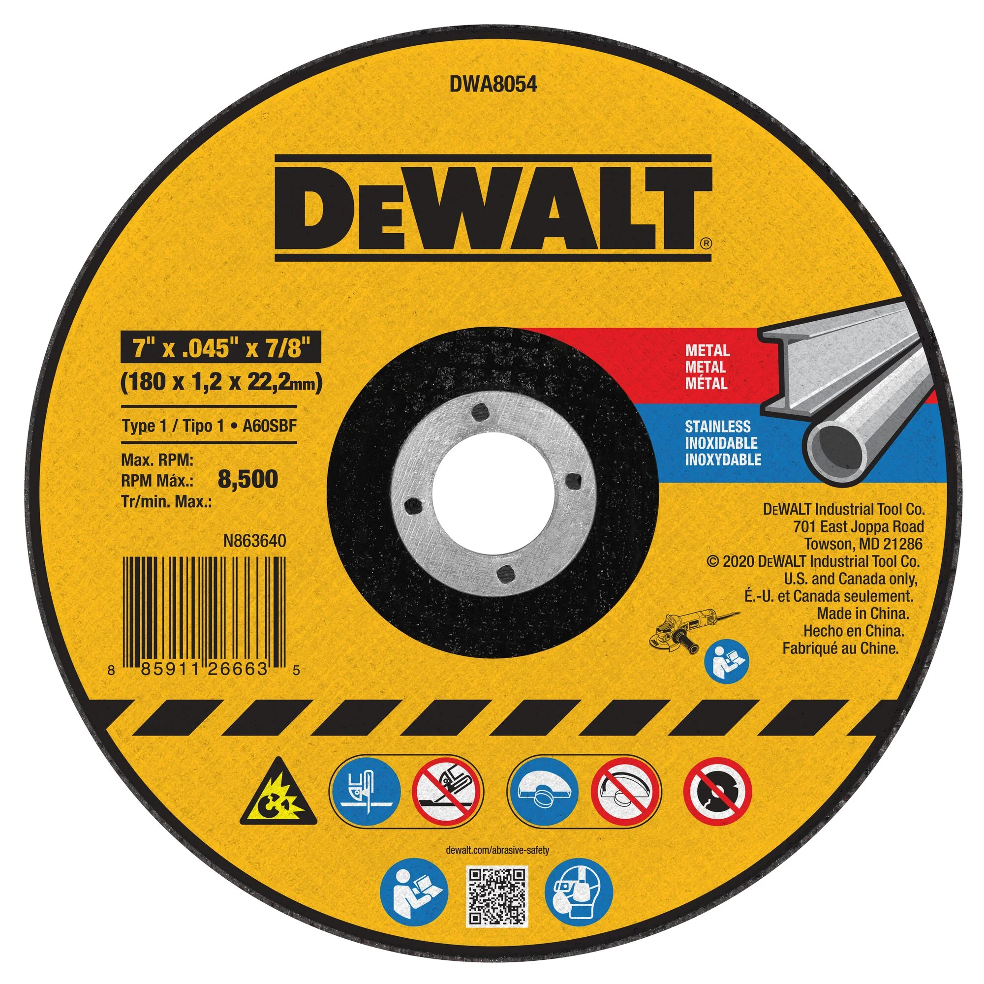DeWalt 0.45" Aluminium Oxide Masonry Blade 7/8" Arbor - Image 9