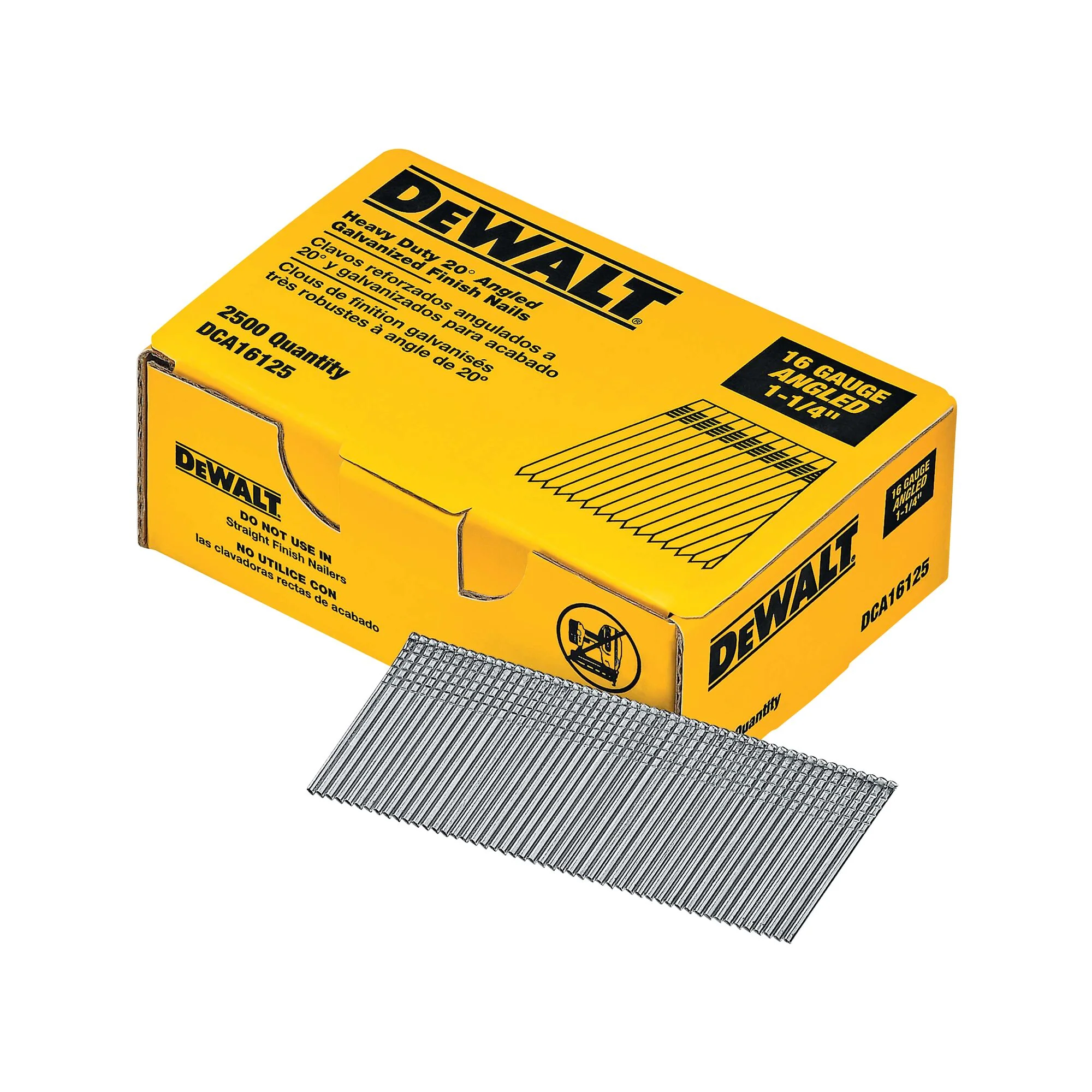 DeWalt 16G 20° Angled Finish Nails (2,500PK) - Image 3