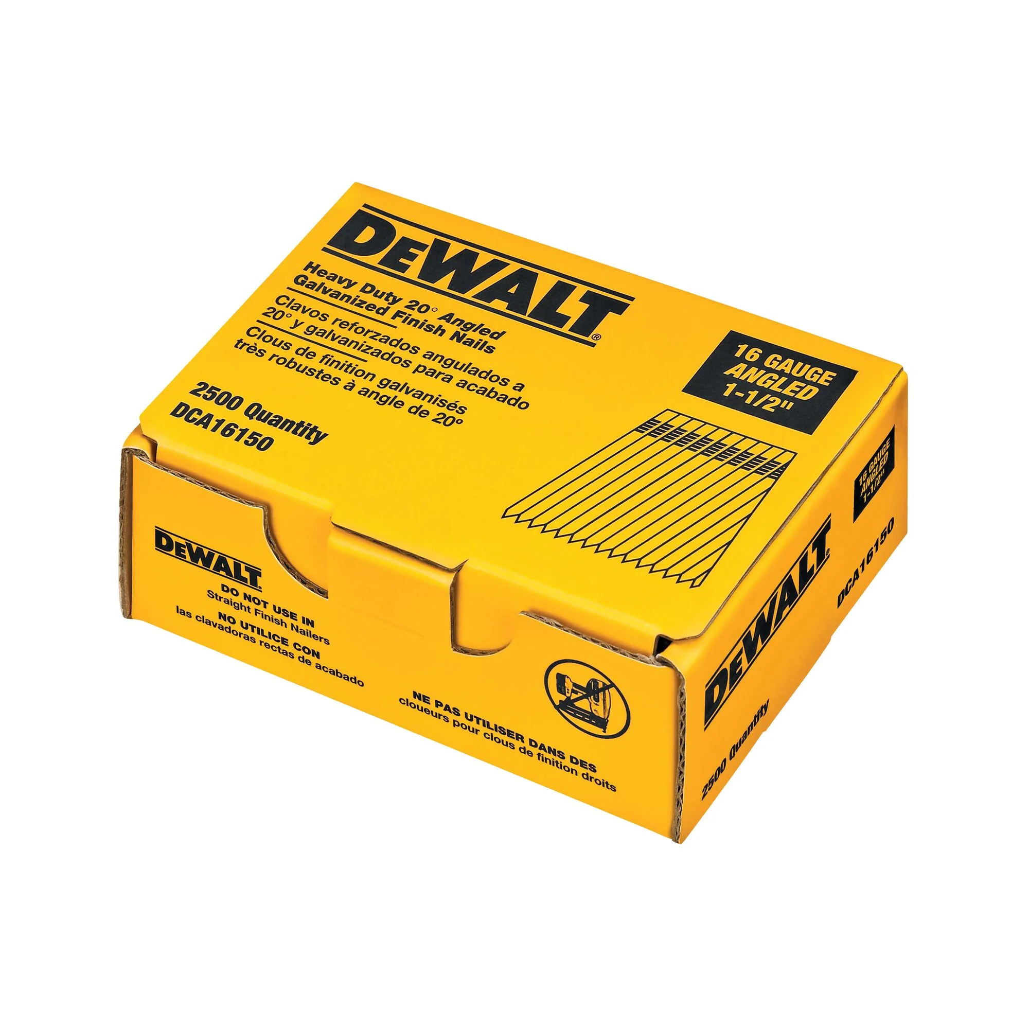 DeWalt 16G 20° Angled Finish Nails (2,500PK) - Image 4