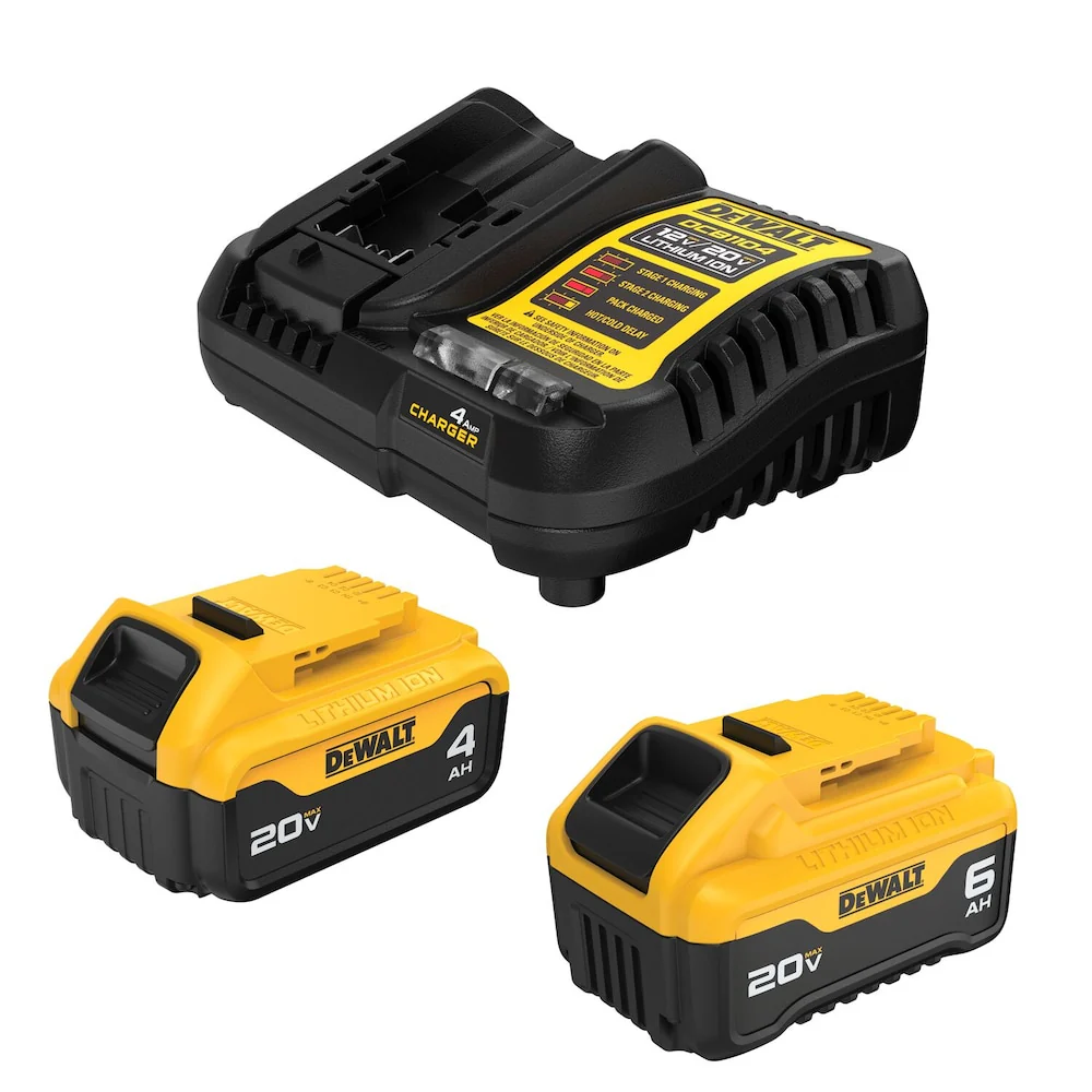 DeWalt 20V MAX 4Ah & 6Ah Battery & Charger Starter Kit