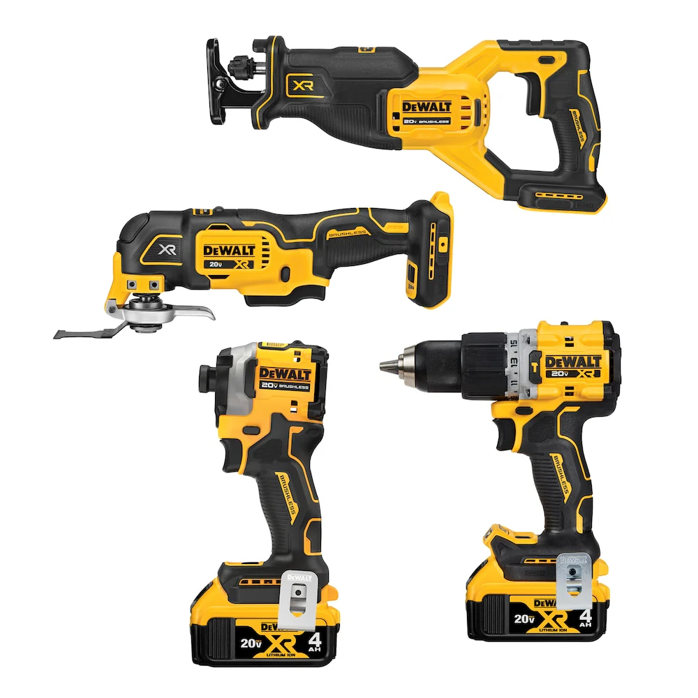 DeWalt 20V MAX XR Brushless 4-Tool Combo Kit