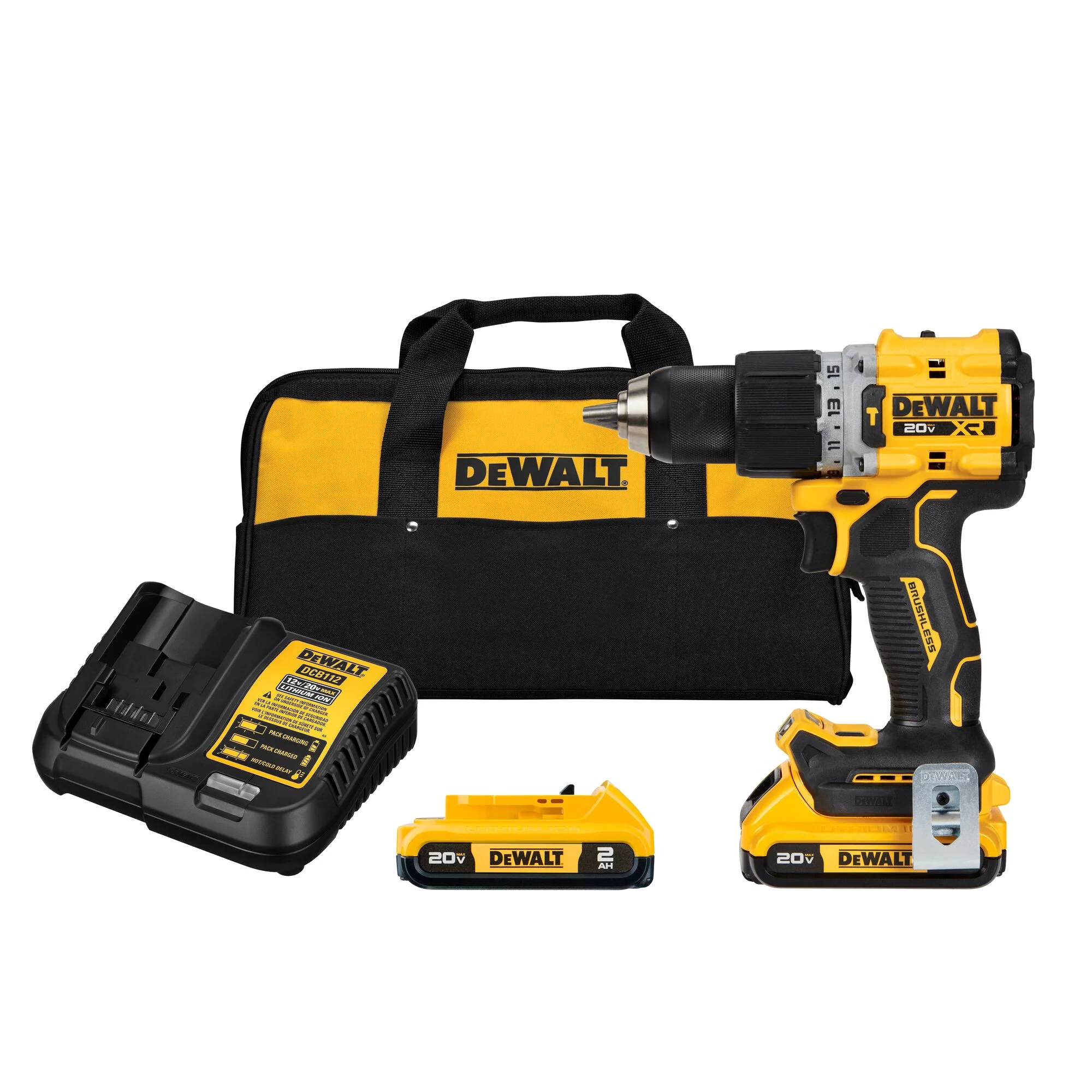 Dewalt 20V MAX XR Brushless Cordless Compact 1/2" Hammer Drill Kit - Image 12