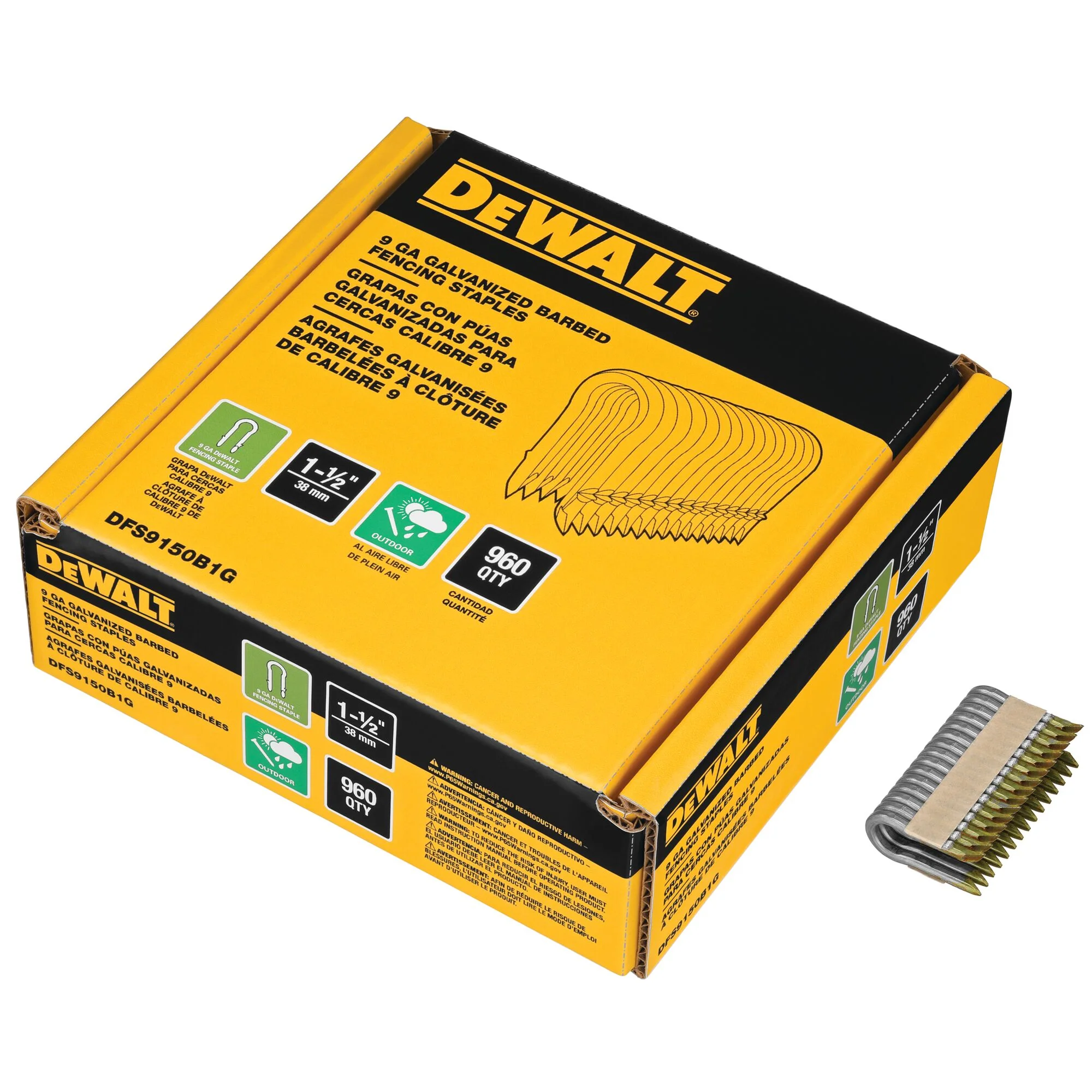 DeWalt 9 Ga Galvanized Barbed Fencing Staples (Box of 960) - Image 5