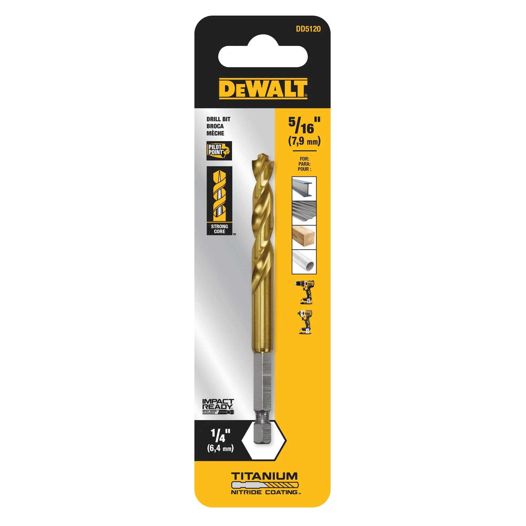 DeWalt IMPACT READY® Titanium Nitride Coated Drill Bit - Image 11