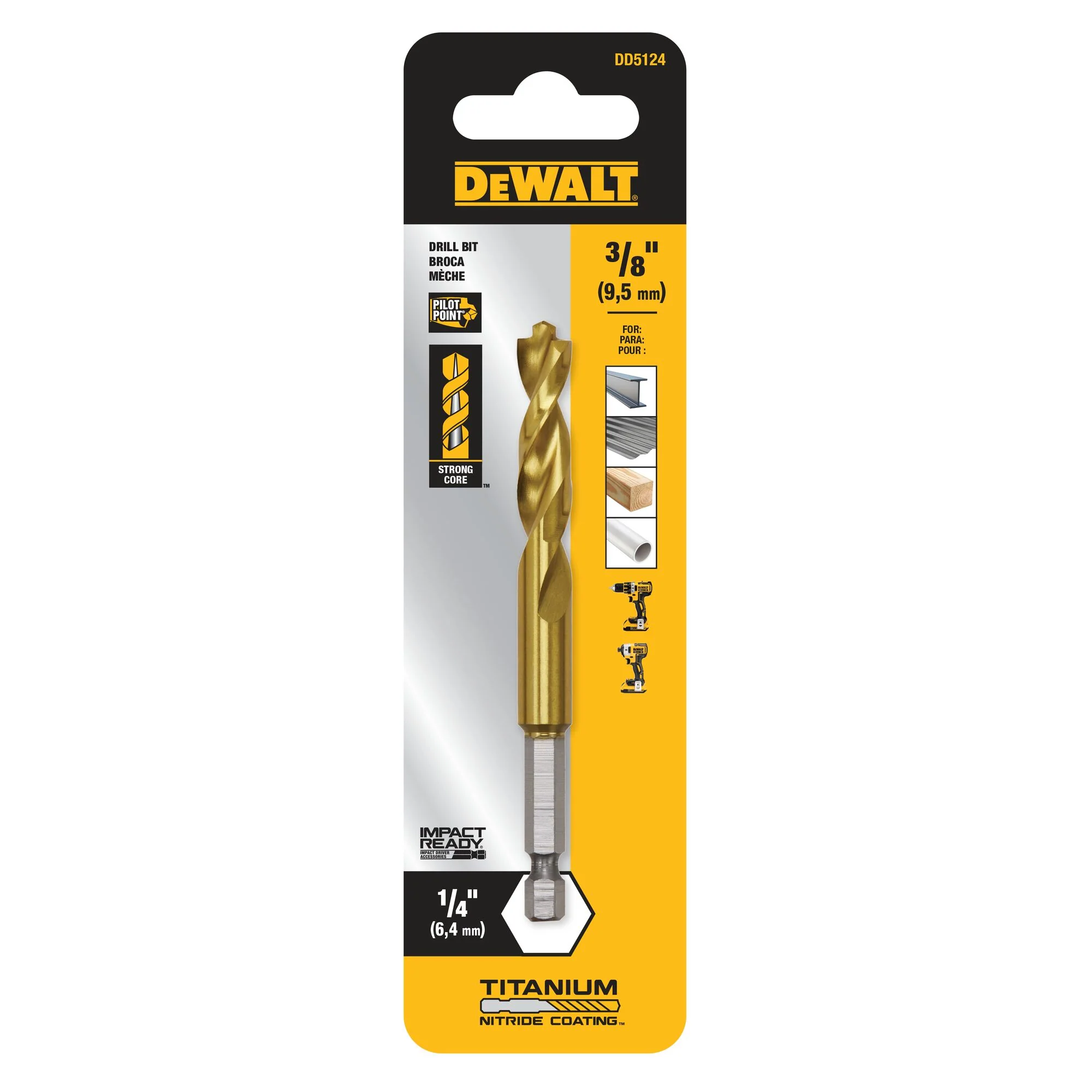 DeWalt IMPACT READY® Titanium Nitride Coated Drill Bit - Image 13