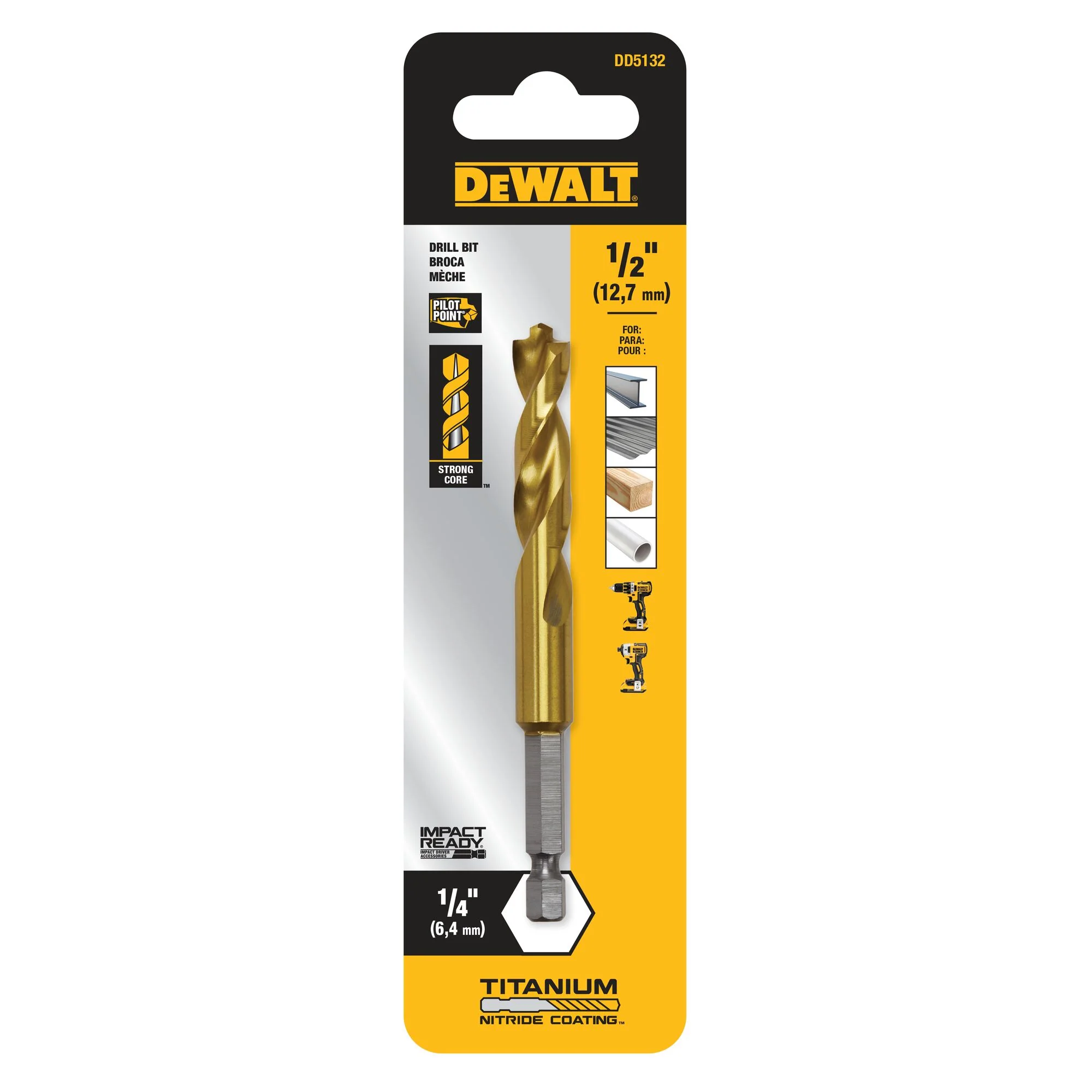 DeWalt IMPACT READY® Titanium Nitride Coated Drill Bit - Image 15