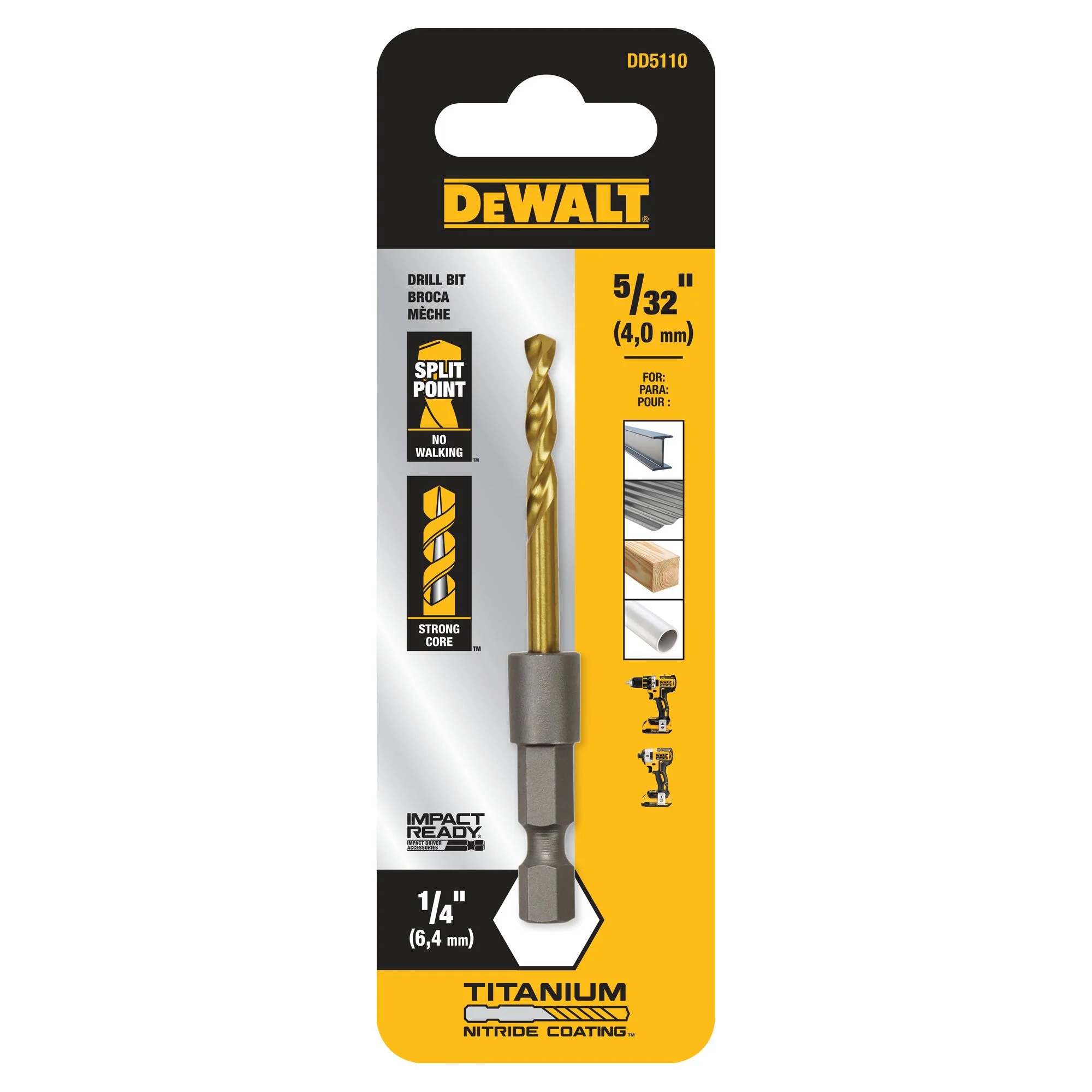 DeWalt IMPACT READY® Titanium Nitride Coated Drill Bit - Image 2