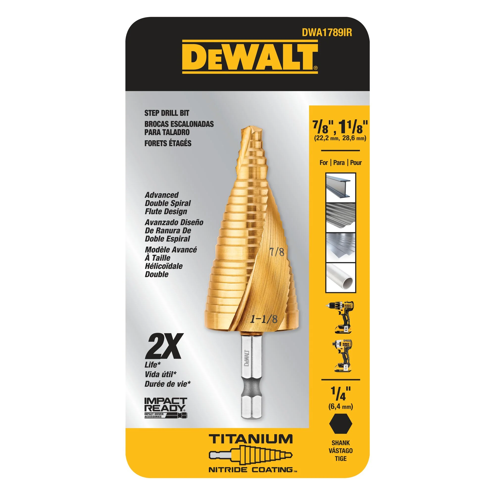 DeWalt IMPACT READY® Titanium Nitride Step Drill Bit - Image 9