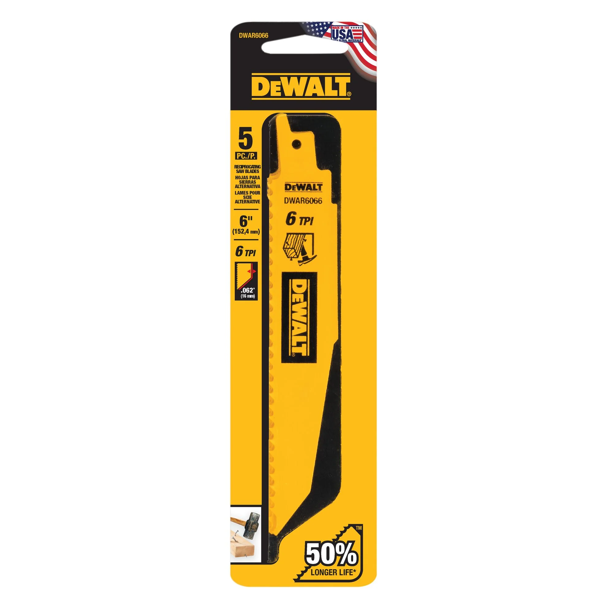 DeWalt Wood w/ Nails Reciprocating Saw Blades - Image 14