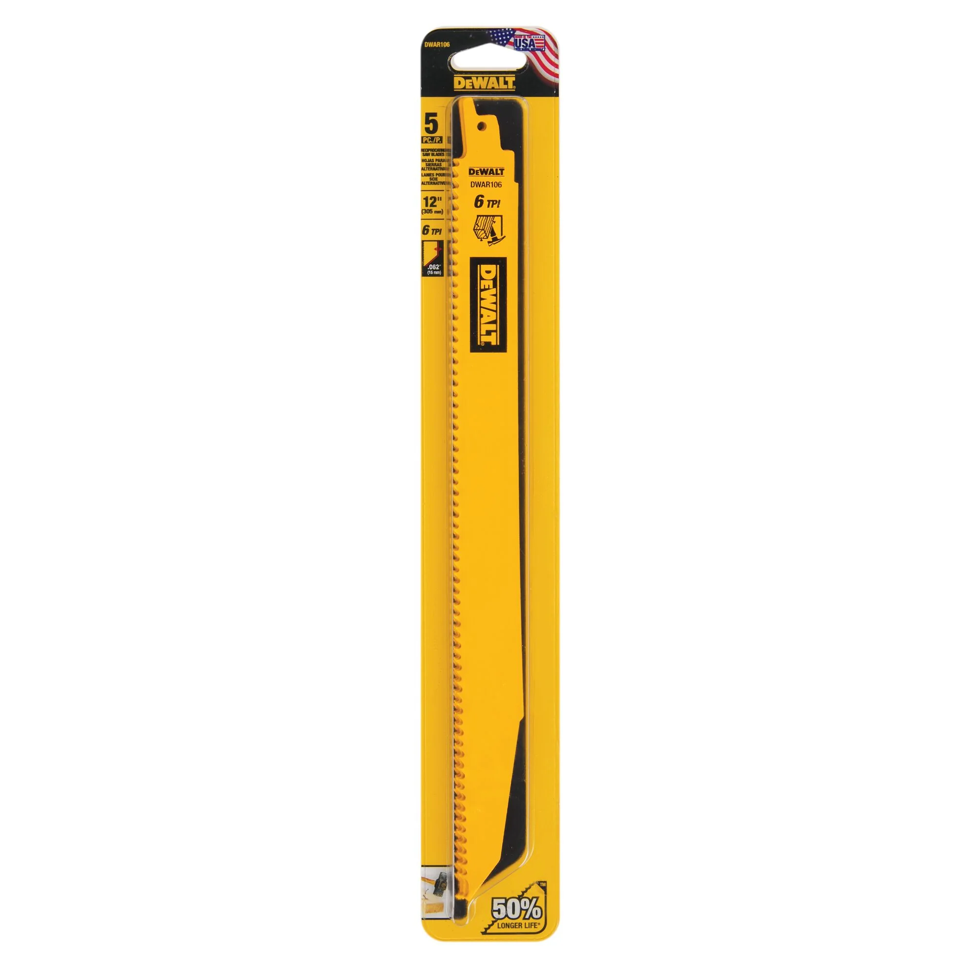 DeWalt Wood w/ Nails Reciprocating Saw Blades - Image 2