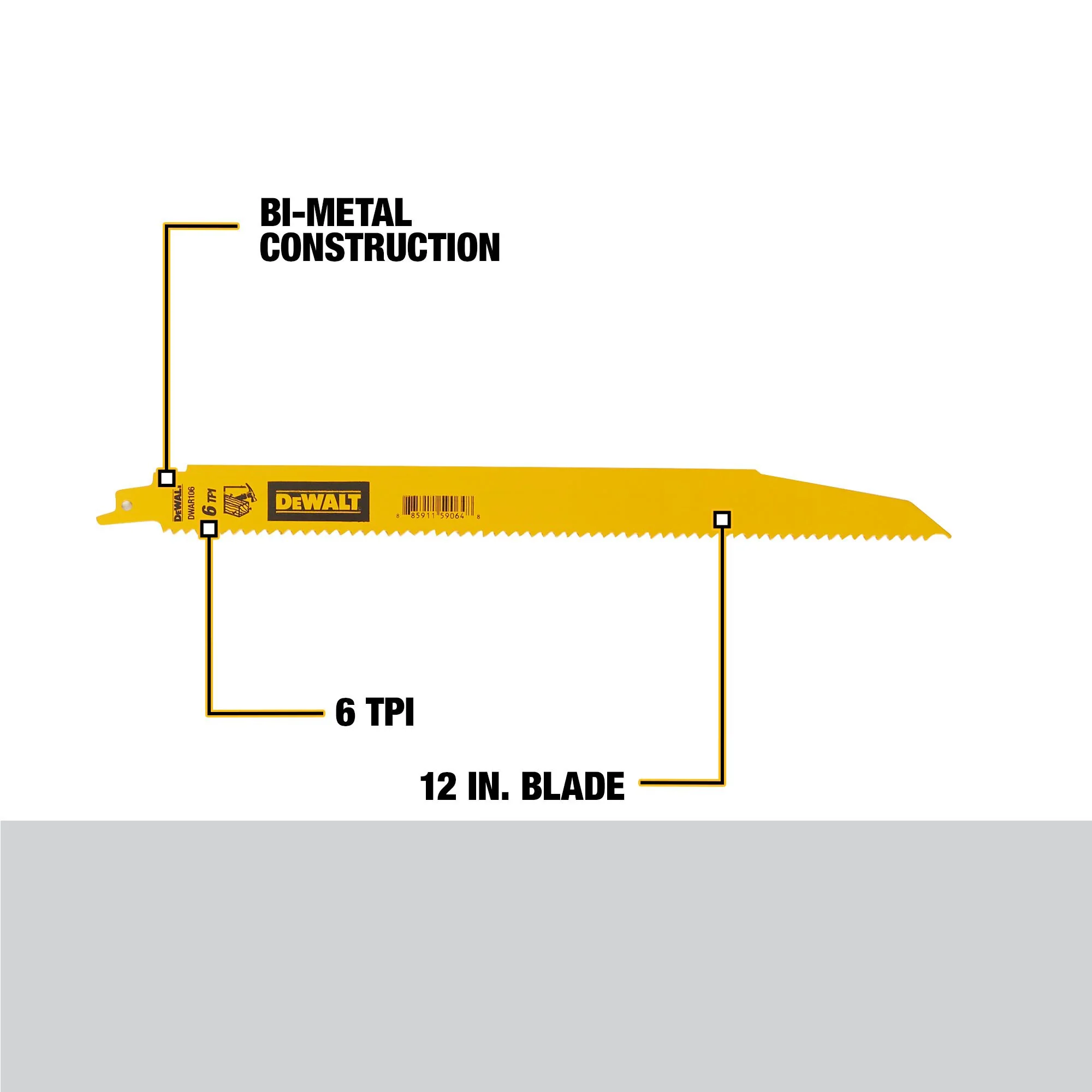 DeWalt Wood w/ Nails Reciprocating Saw Blades - Image 7