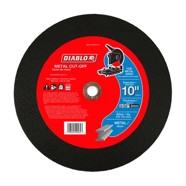 Diablo 10" x 3/32" x 5/8" Chop Saw Metal Cutting Blade