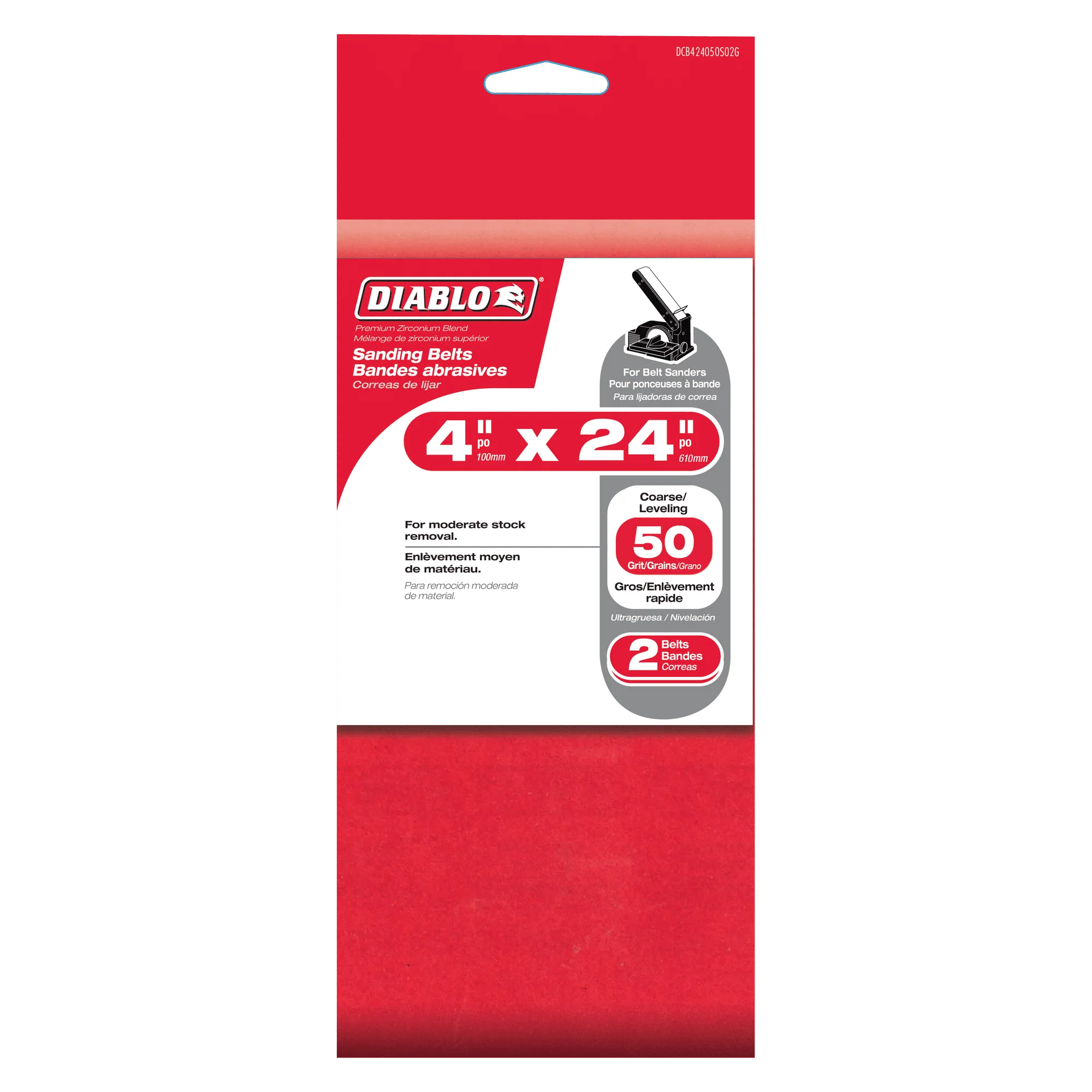 Diablo 2PK Sanding Belts - 4" x 24" - Image 5