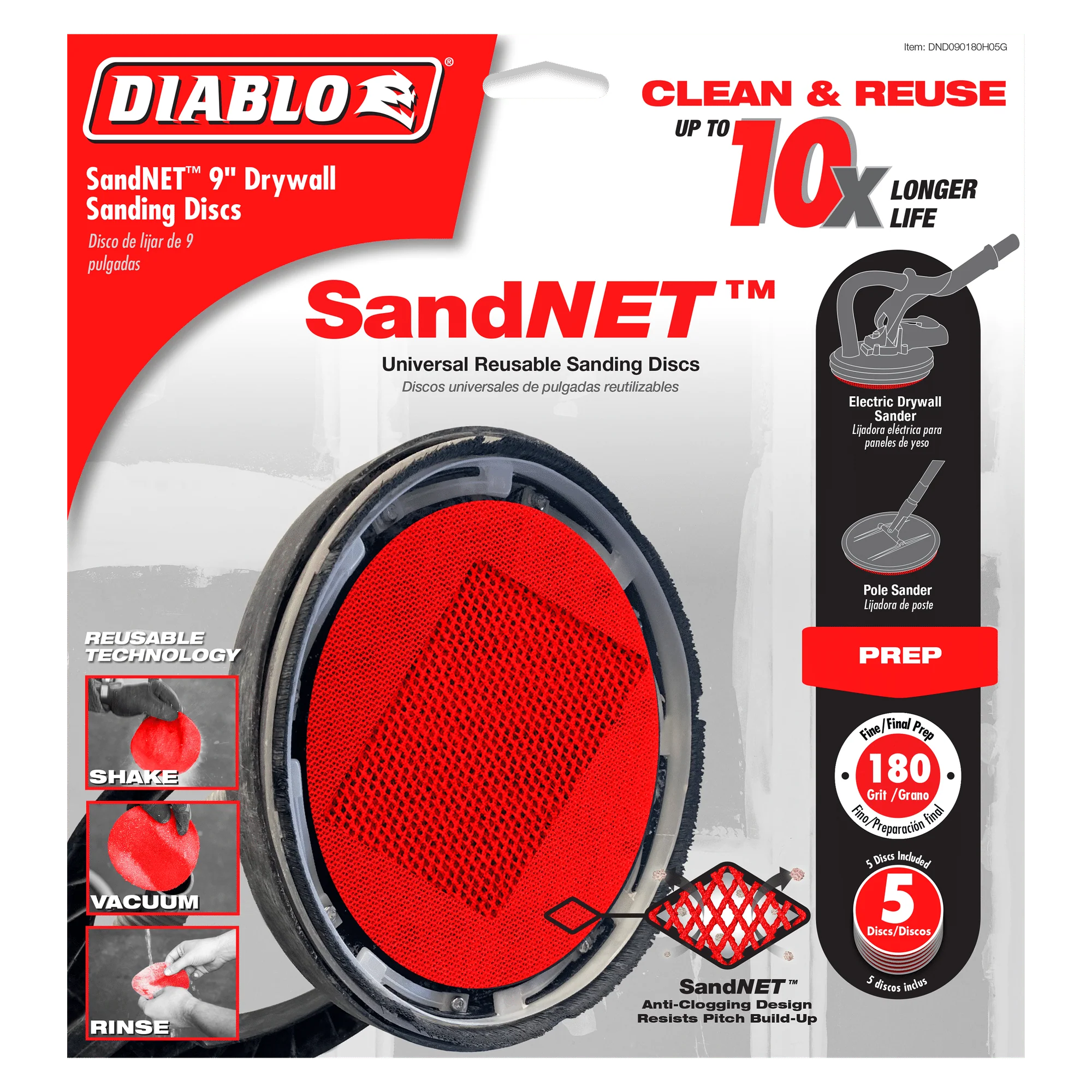 Diablo 5PK SandNET™ Drywall Sanding Discs - 9" - Image 8