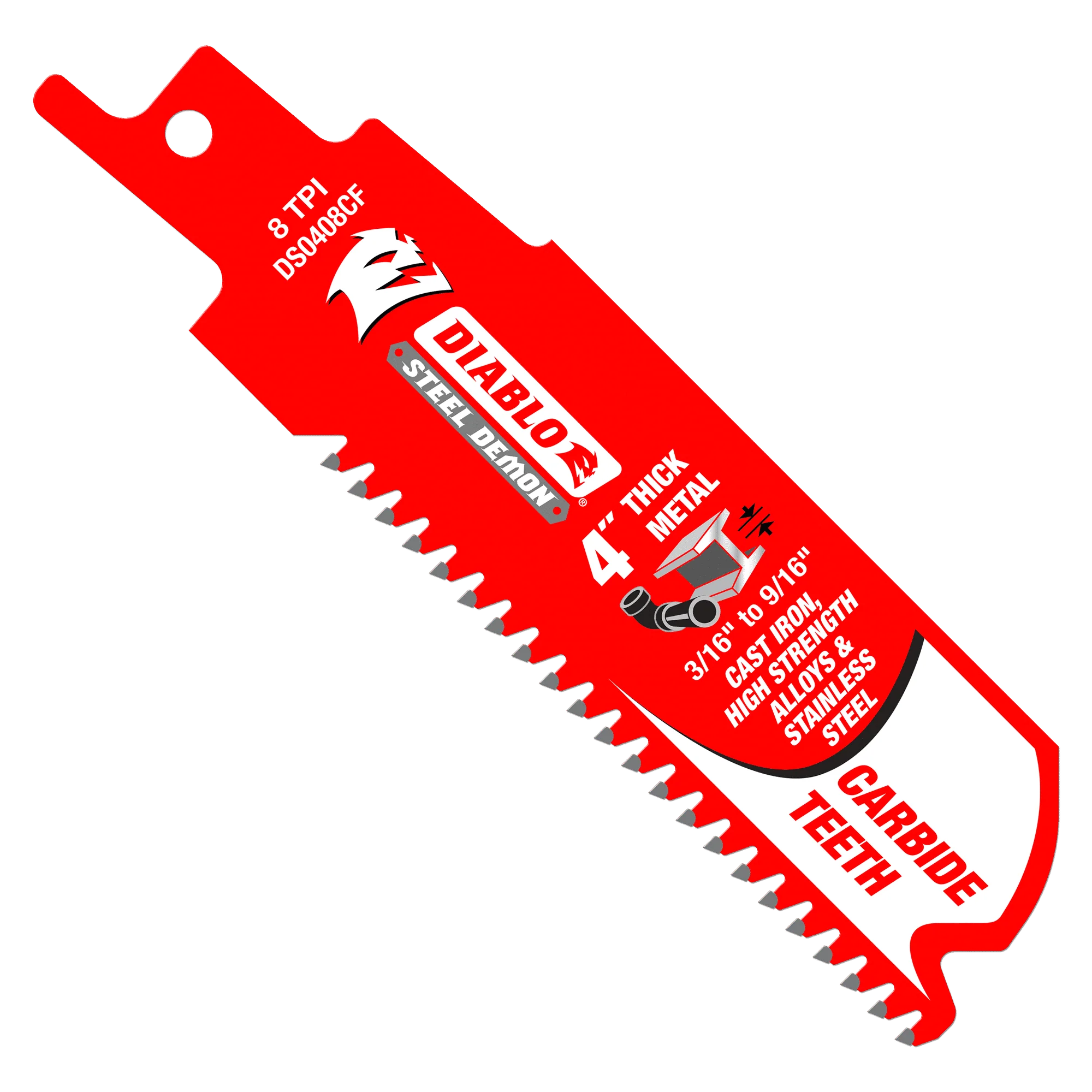 Diablo 8 TPI Steel Demon™ Carbide Tooth Thick Metal Reciprocating Saw Blade