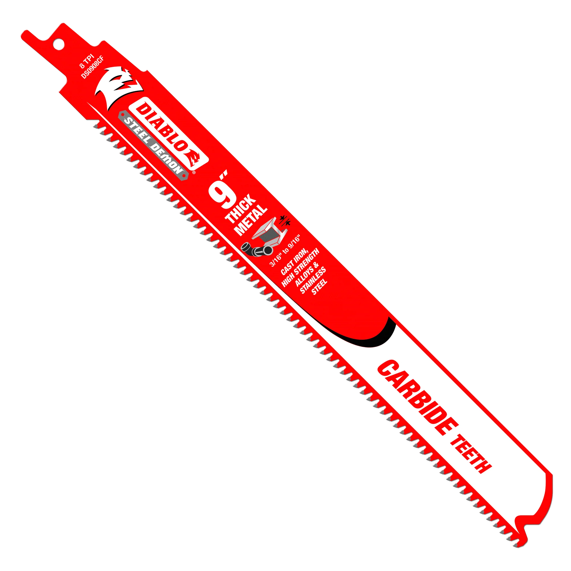 Diablo 8 TPI Steel Demon™ Carbide Tooth Thick Metal Reciprocating Saw Blade - Image 11