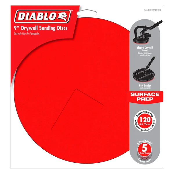Diablo 9" Hook & Lock⢠ROS Sanding Discs for Drywall - Image 8