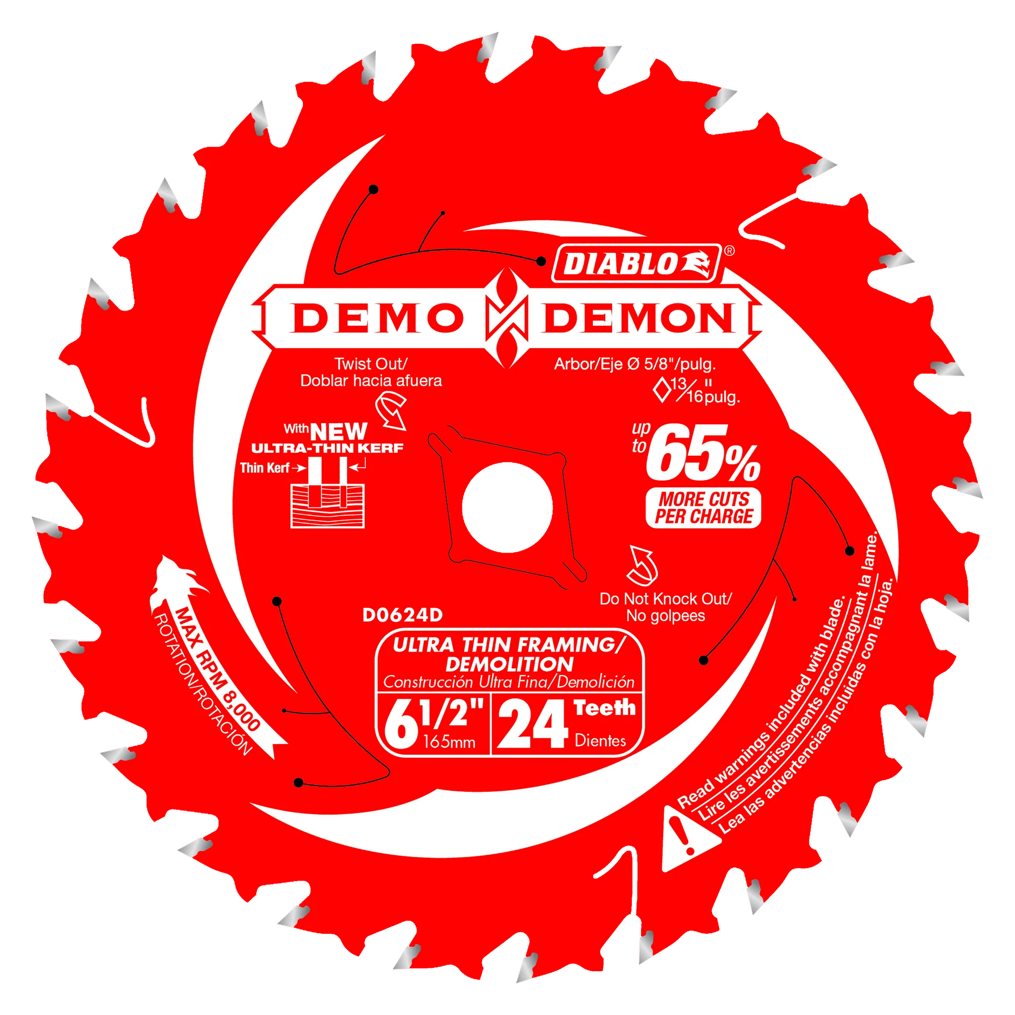 Diablo Demo Demon™ Framing/Demolition Saw Blade For Wood