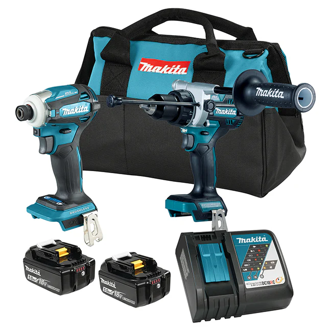 Makita 18V LXT Brushless Hammer Drill & Impact Driver Kit - Image 2