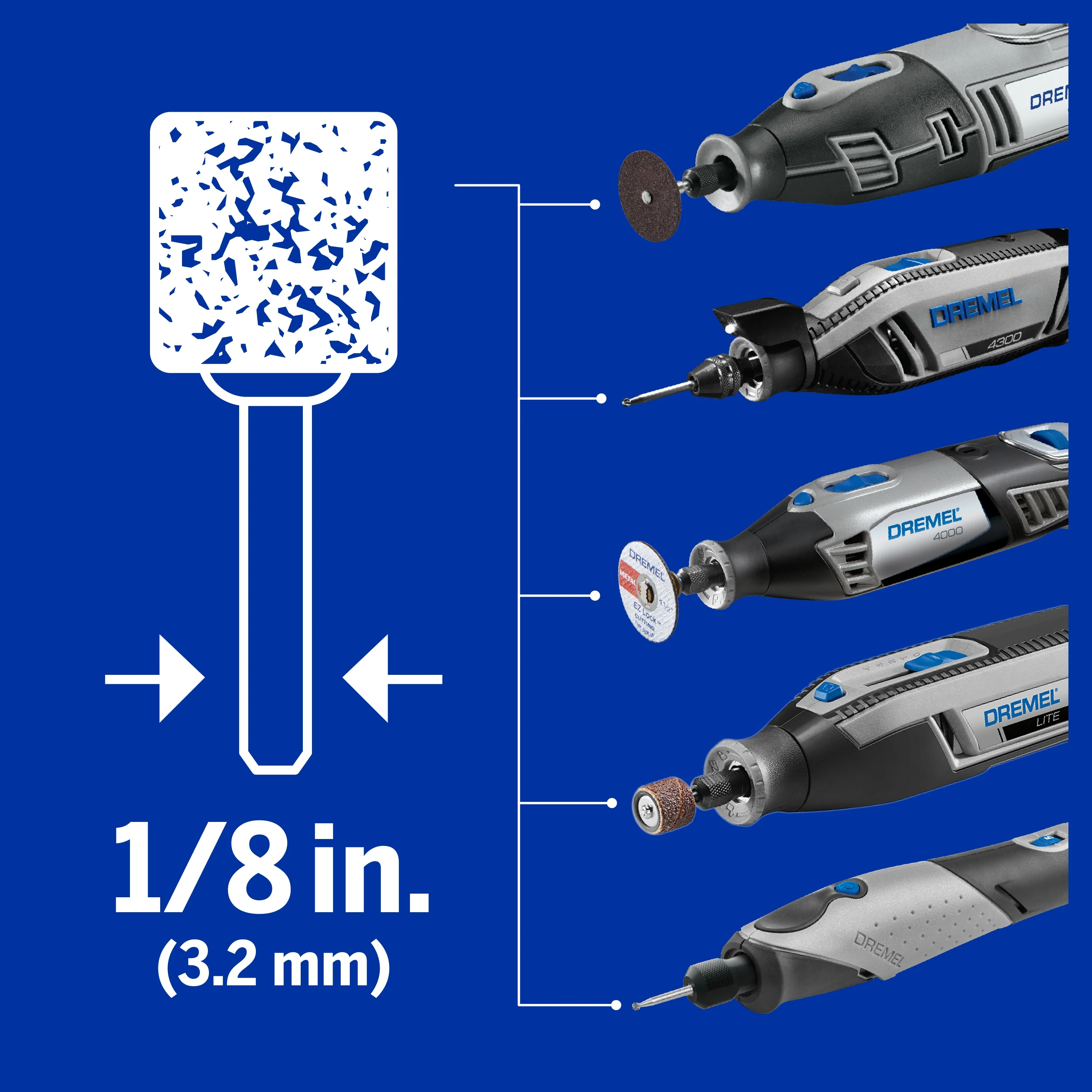 Dremel 31 pc. Sanding/Grinding Rotary Tool Accessory Micro Kit - Image 4