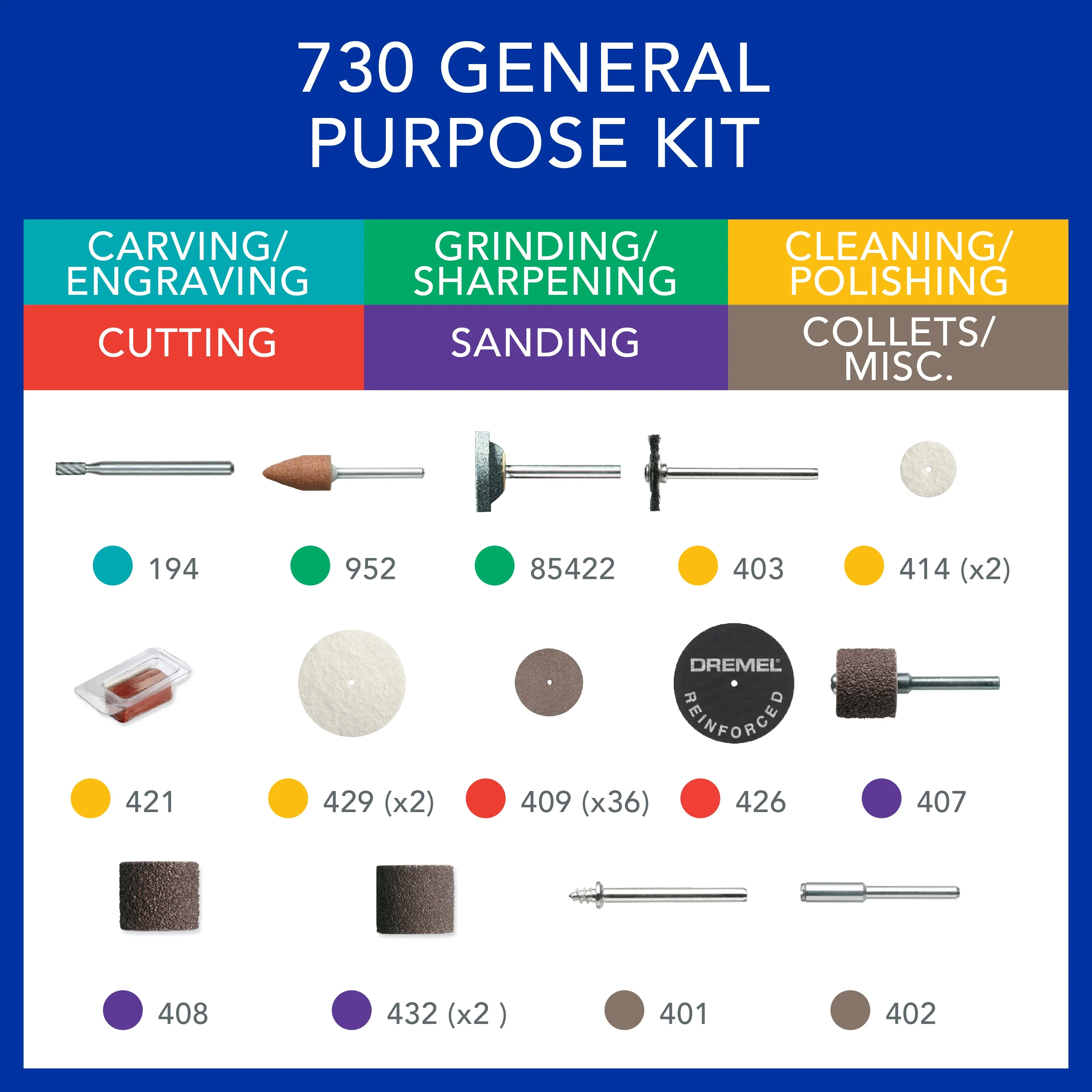 Dremel 52 pc. General Purpose Rotary Tool Accessory Micro Kit - Image 3