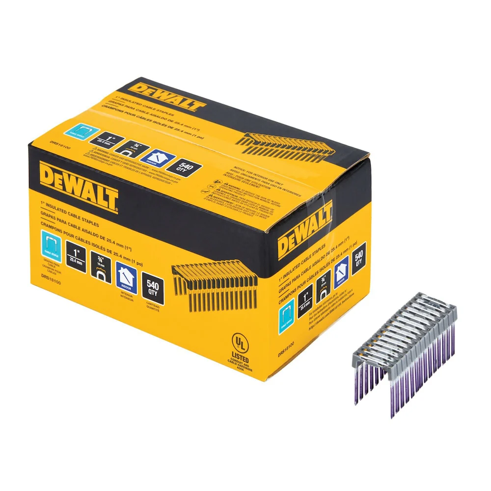 DeWalt 1" Insulated Cable Staples (Box Of 540)