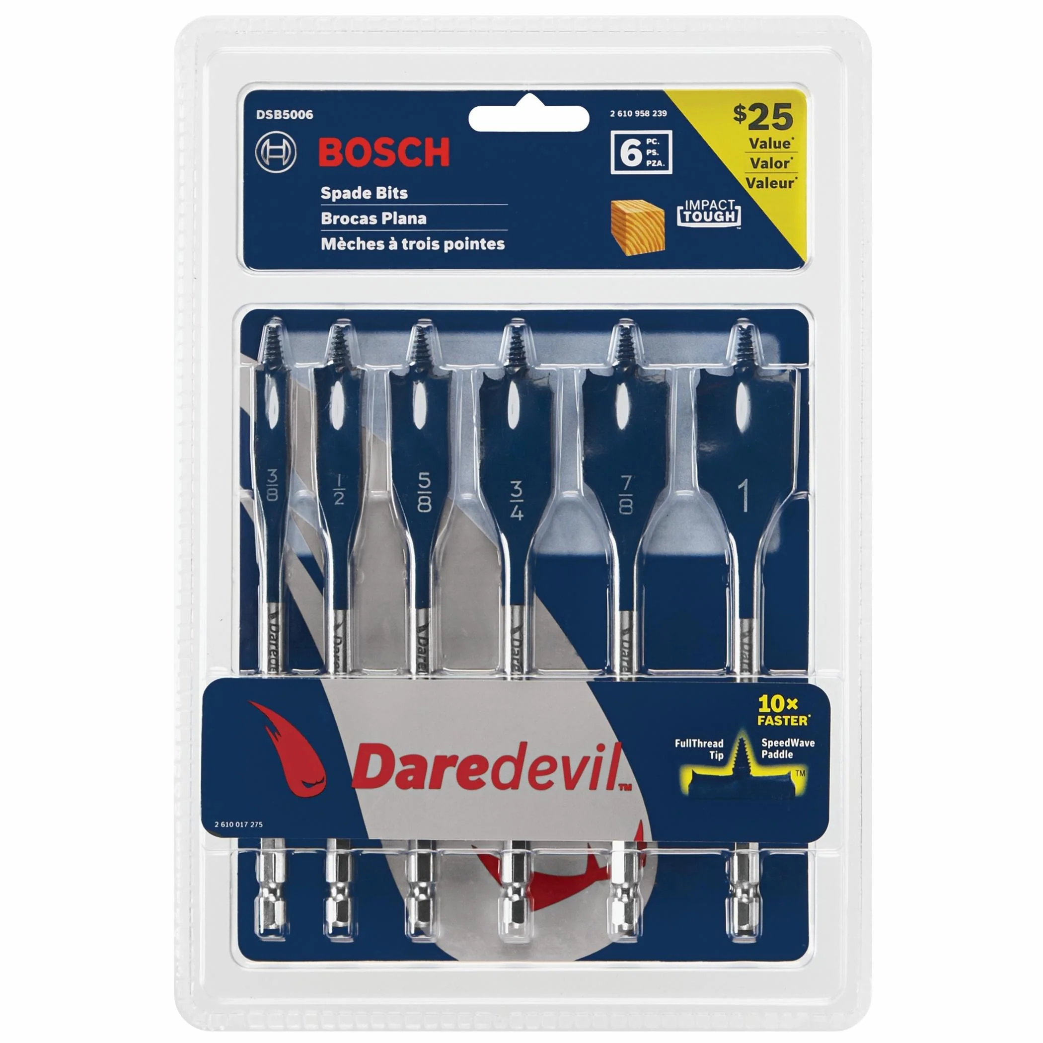 Bosch 6 pc. Daredevil™ Standard Spade Bit Set - Image 8