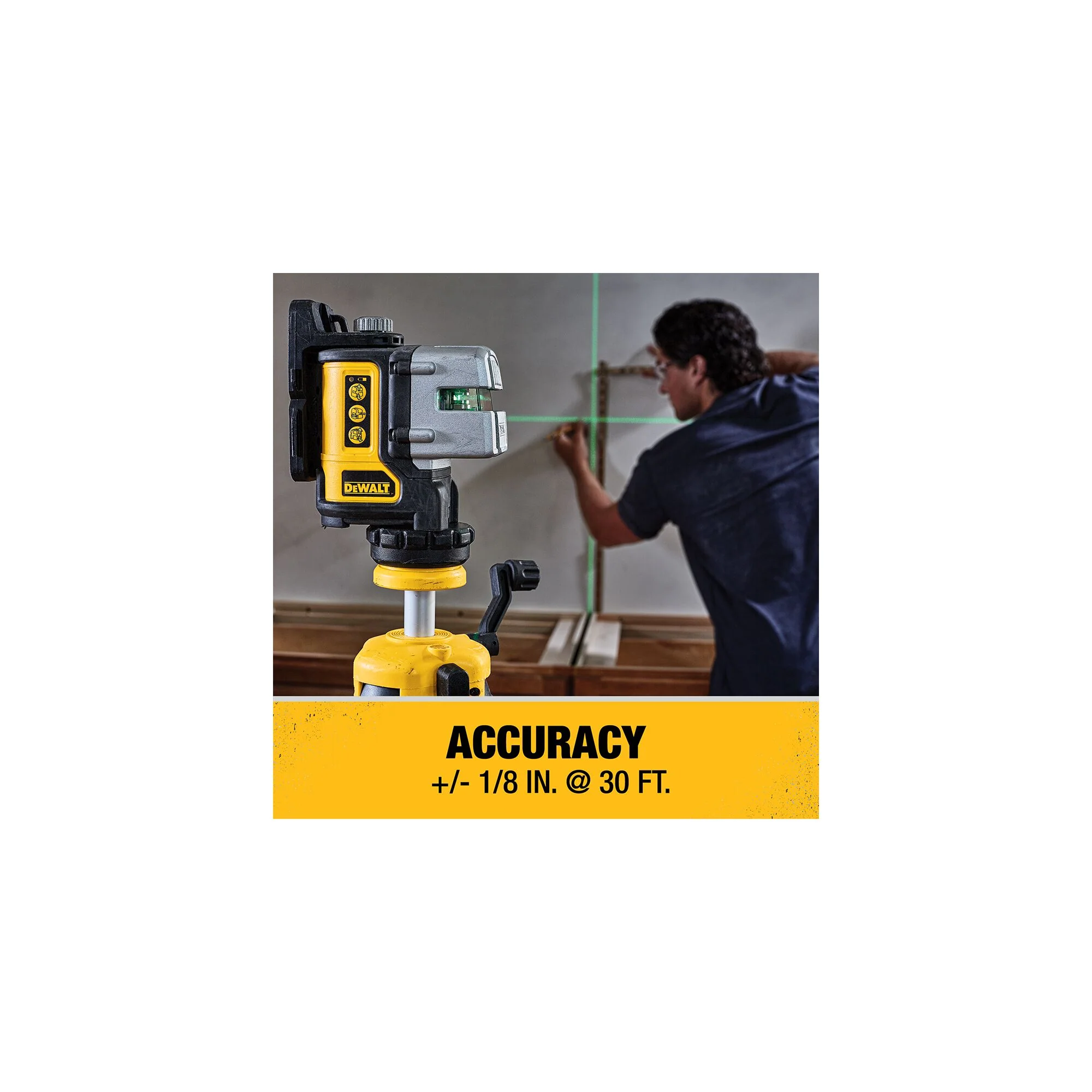 DeWalt 3 Line Green Laser Level w/ (4) AA Batteries - Image 10