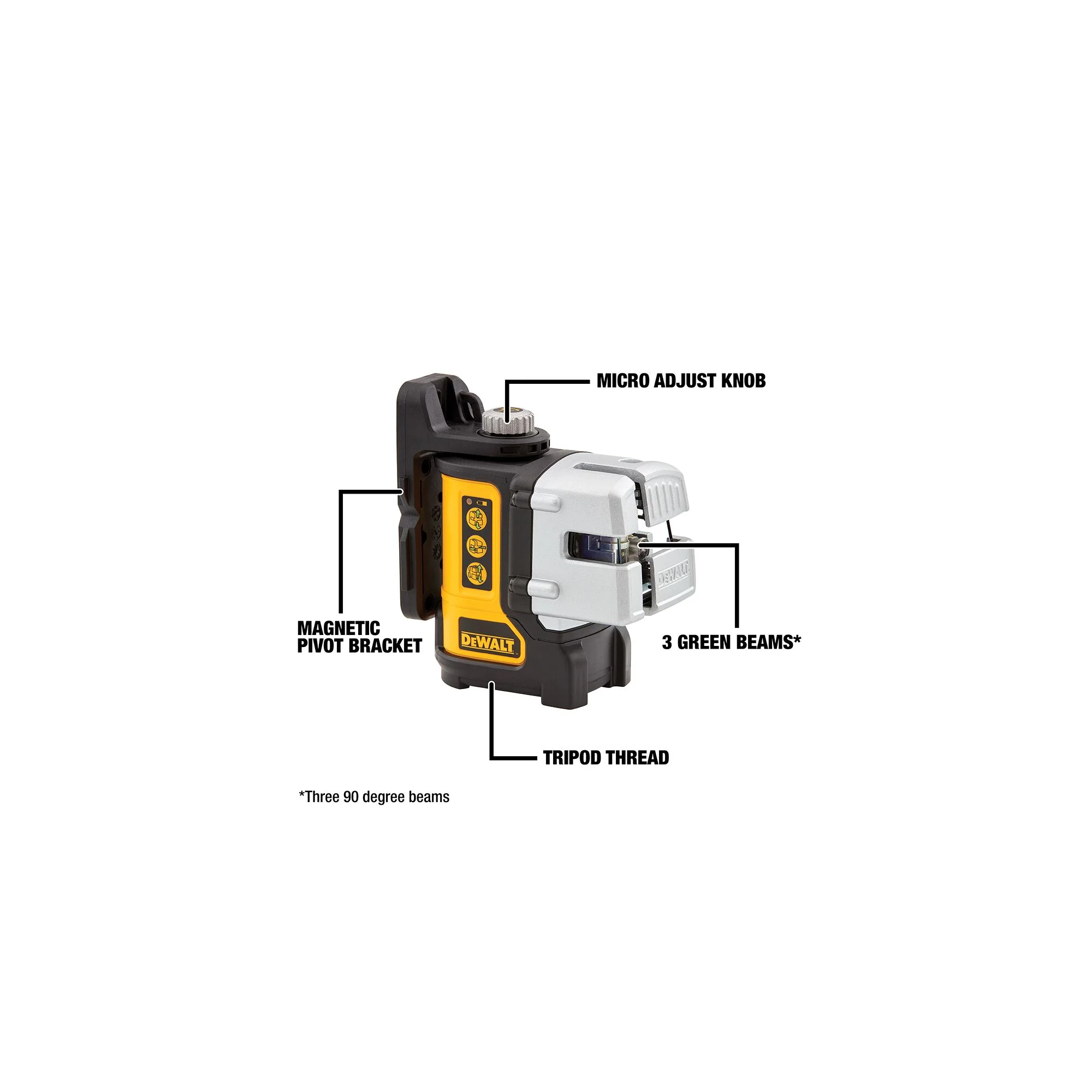 DeWalt 3 Line Green Laser Level w/ (4) AA Batteries - Image 9