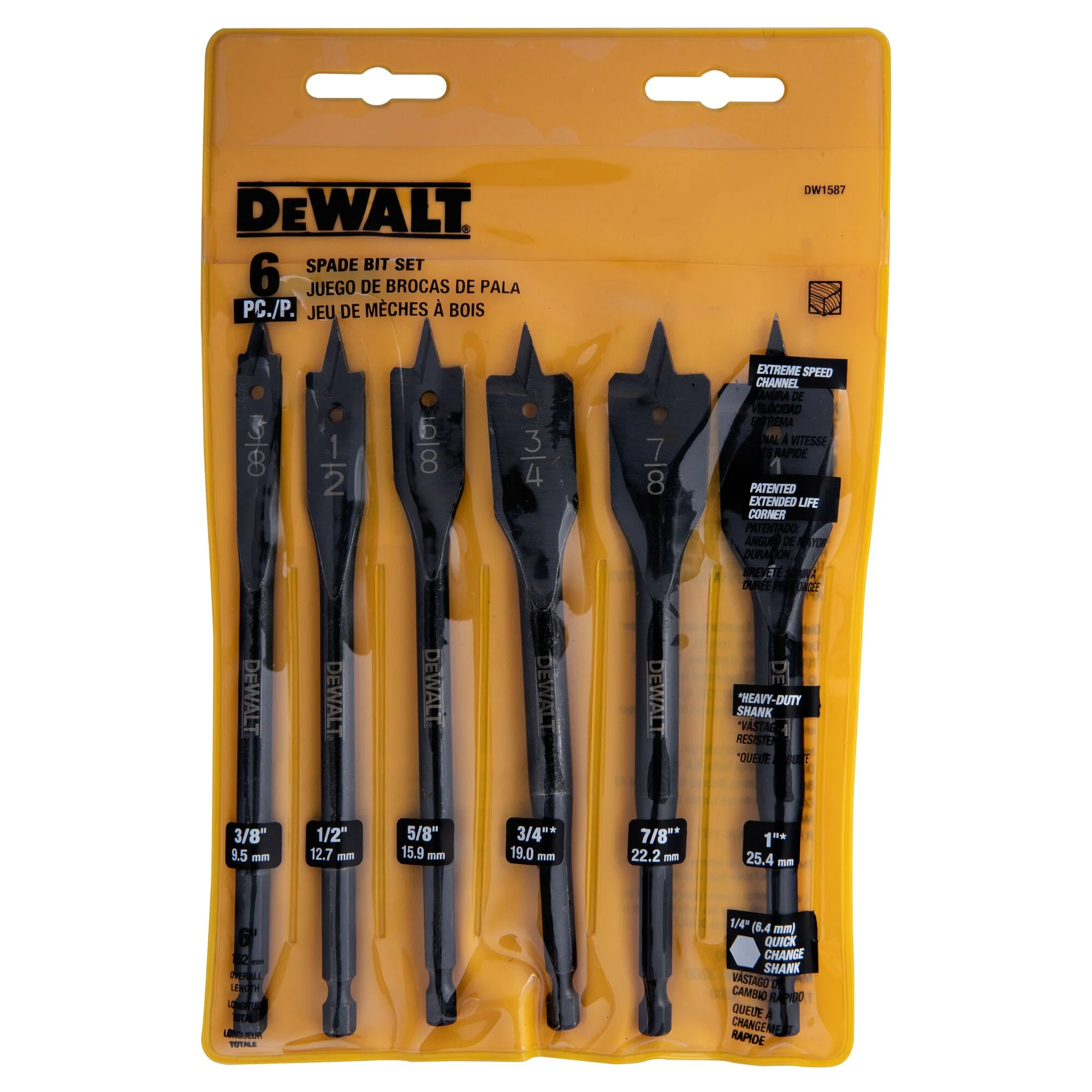 DeWalt 6 pc. Heavy Duty Spade Bit Set - Image 7