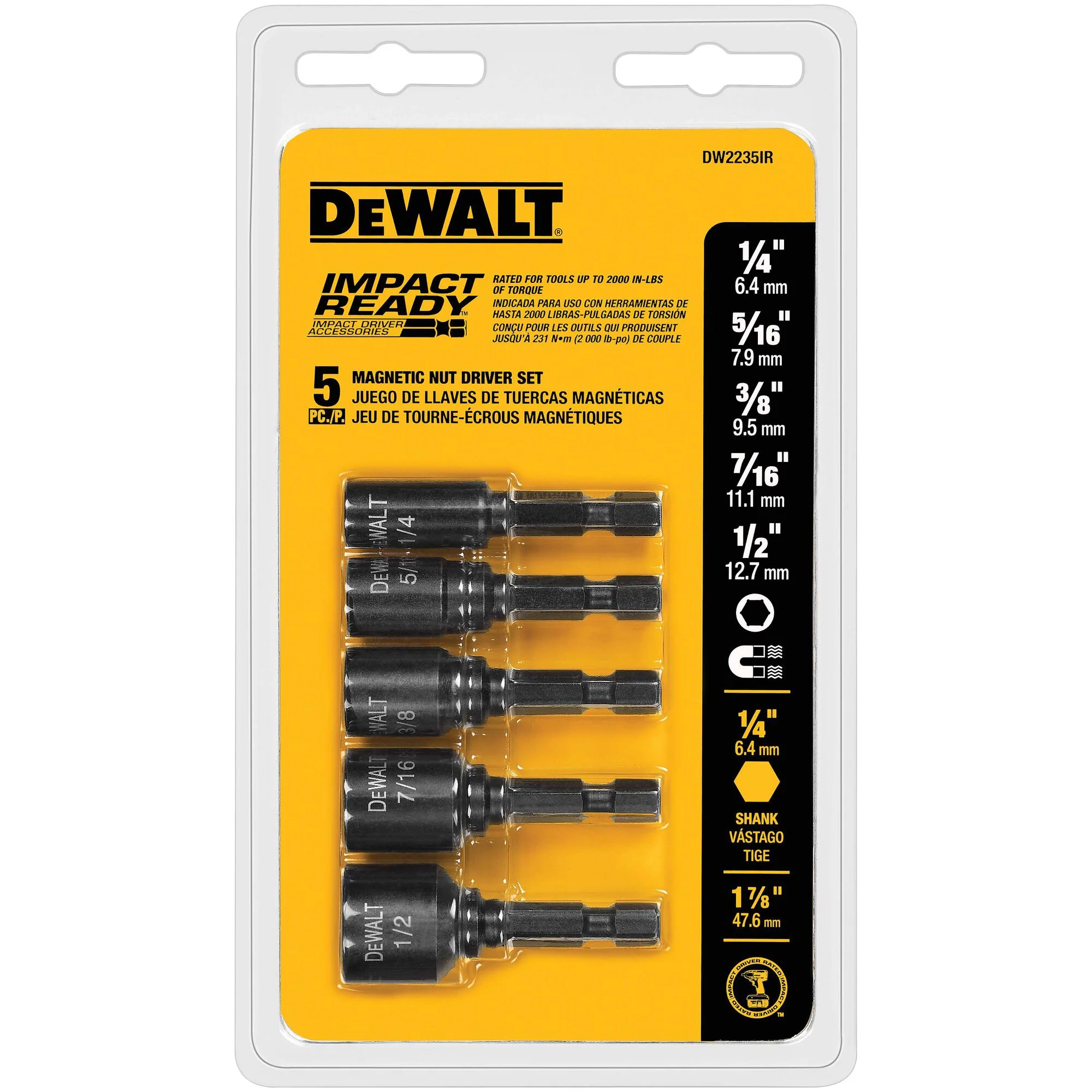 DeWalt 5 pc. IMPACT READY® Magnetic Nut Driver Set - Image 4
