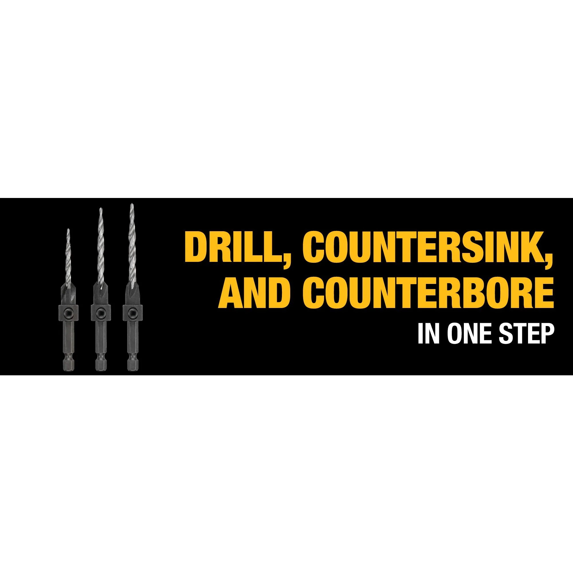 DeWalt 3 pc. Countersink Set (#6, #8, #10) - Image 9