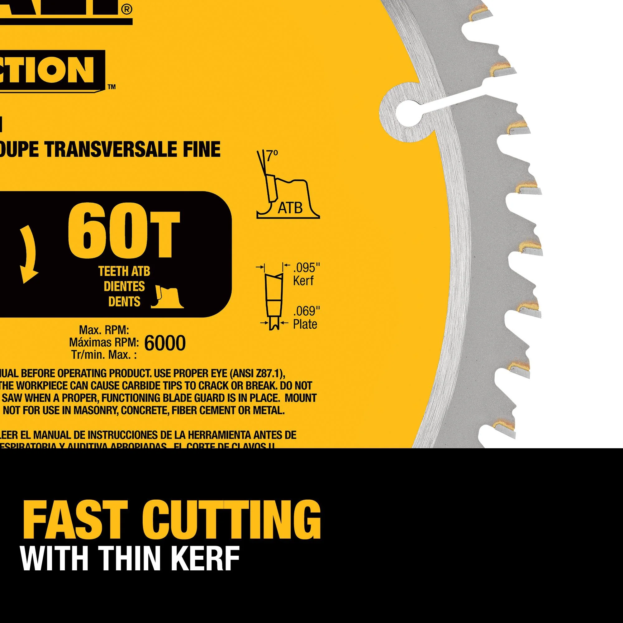 DeWalt 10" 60T Construction Mitre/Table Saw Blades - Image 5